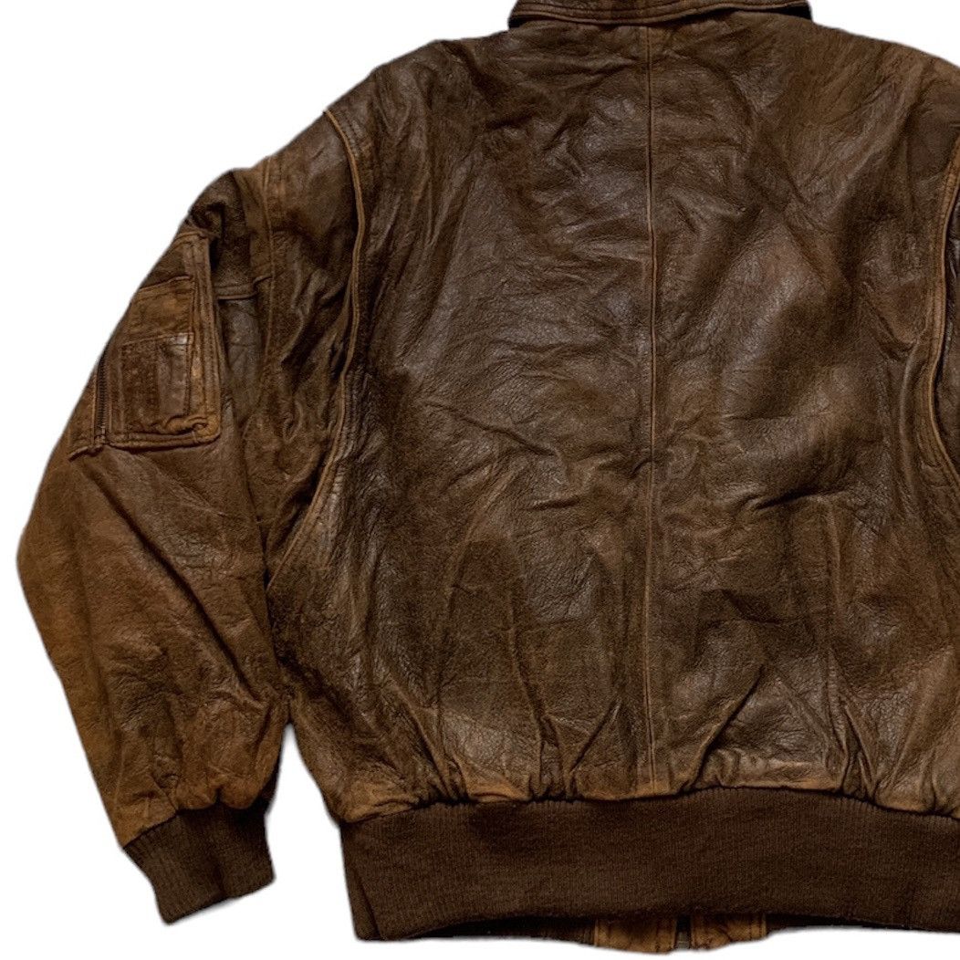 Kadoya Vtg Kadoya Force Macee Bomber Leather Moto Jacket Size US L / EU 52-54 / 3 - 7 Thumbnail