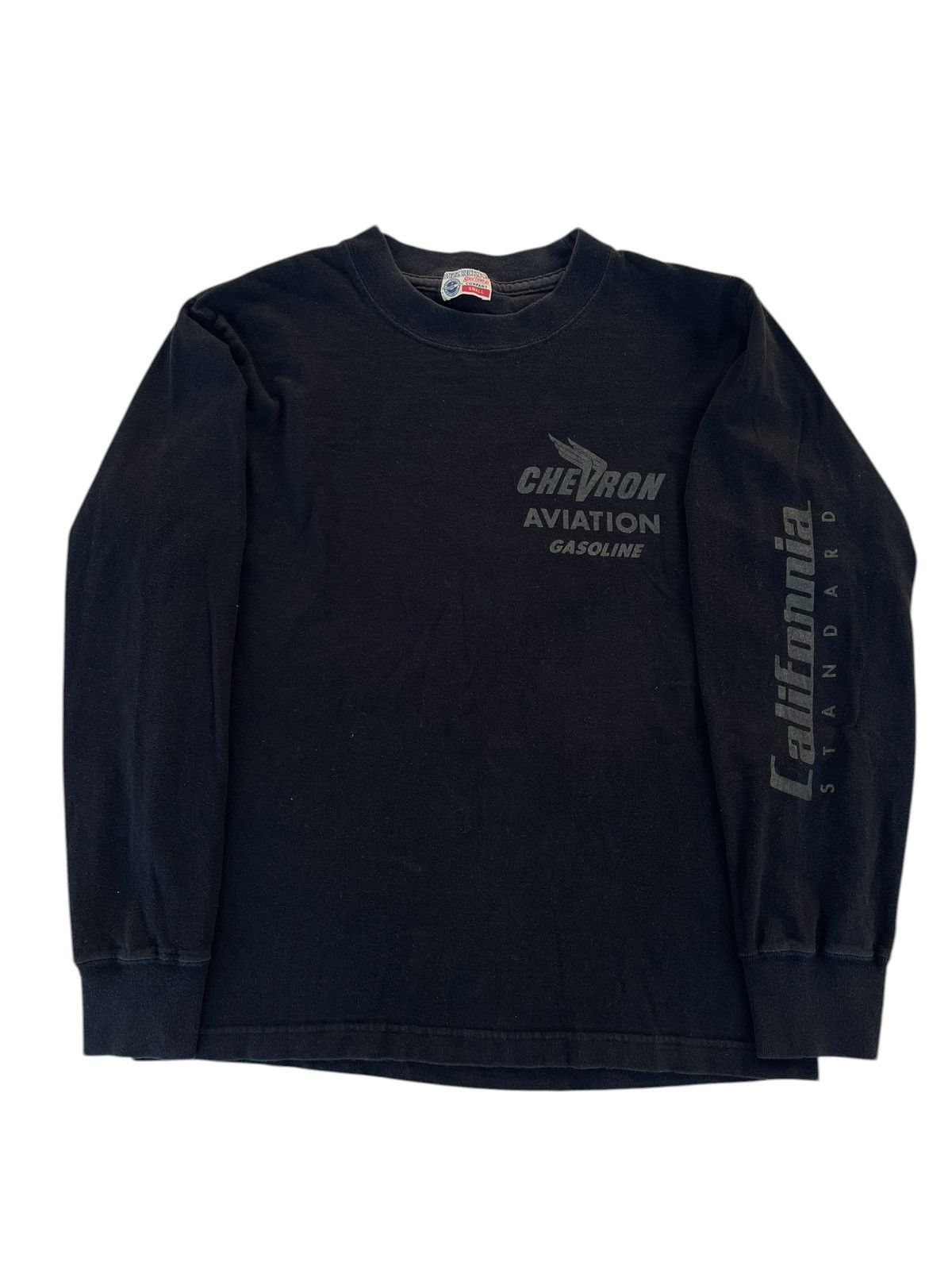Buzz Rickson's Vintage 90's Buzz Rickson Chevron Aviation Gasoline Shirt T Size US S / EU 44-46 / 1 - 3 Thumbnail