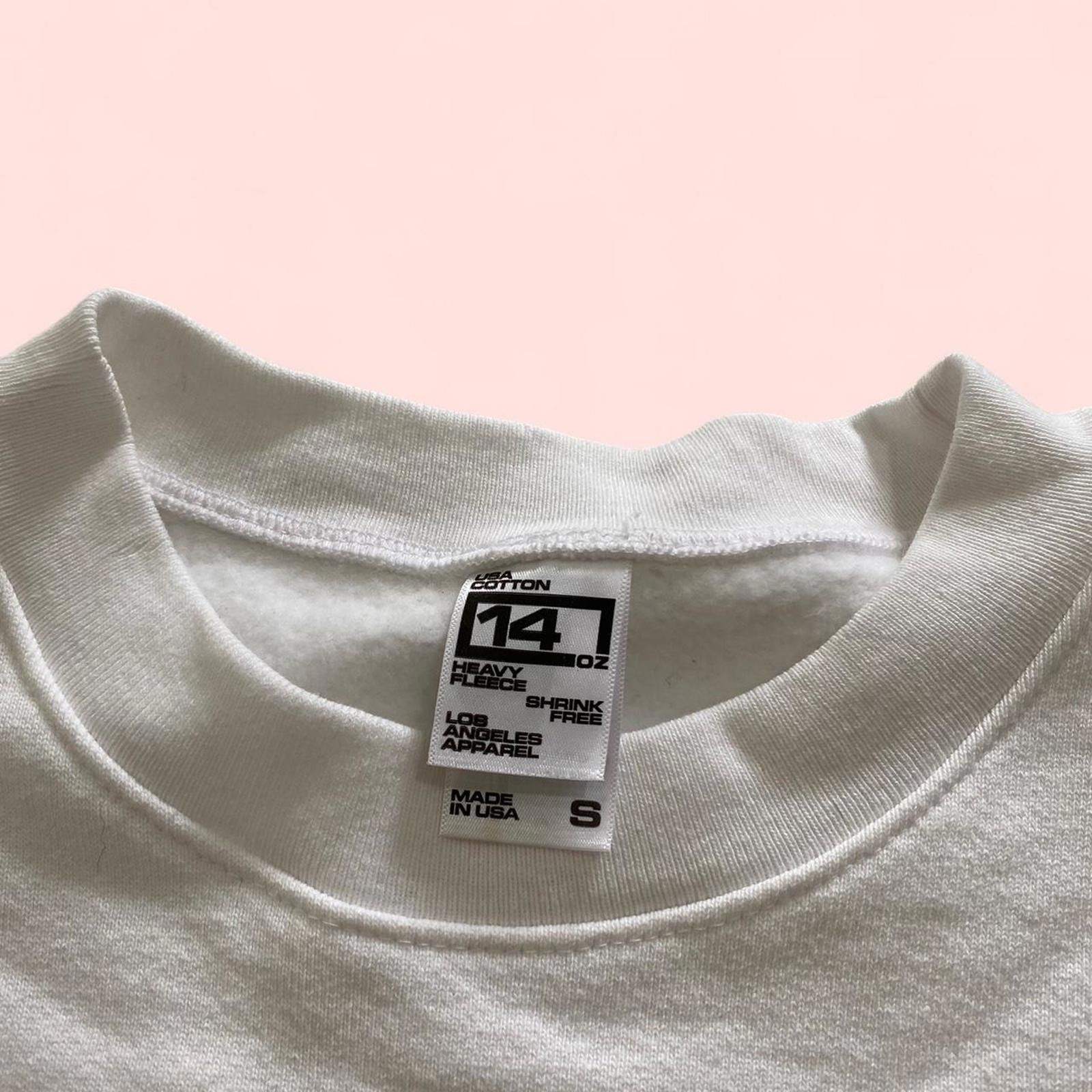 Los Angeles Apparel Heavyweight white crewneck sweatshirt with embroidered logo Size US S / EU 44-46 / 1 - 3 Thumbnail