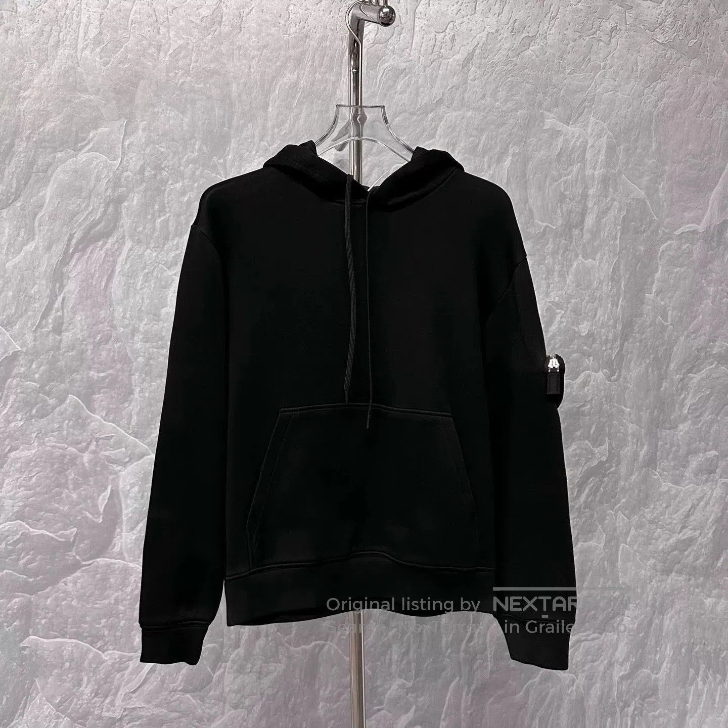 prada black hoodie with tag XS size.