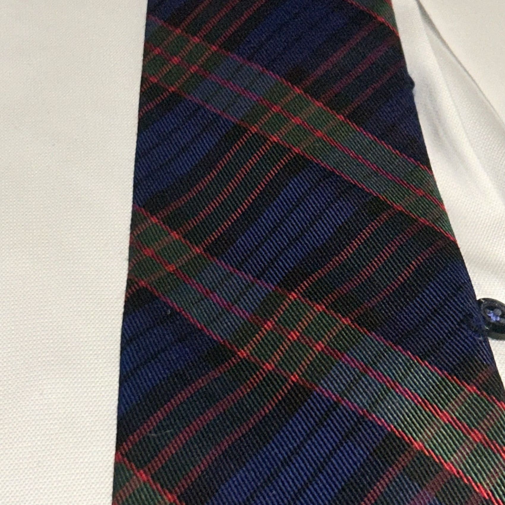 Brooks Brothers VTG Brooks Brothers Makers Tie Tartan Plaid Wool Silk USA Hand Block Men Tie Multicolor Classic Width Holiday Christmas 100% Wool Adjustable One Size Size ONE SIZE - 3 Thumbnail