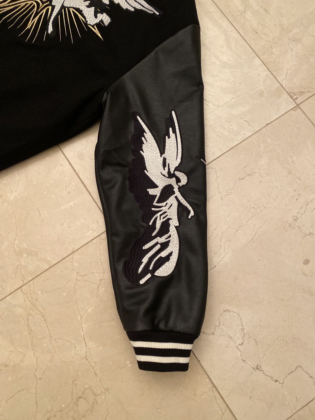 Revenge REVENGE KOSUKE KAWAMURA EMBROIDERED VARSITY JACKET BLACK Size US XXL / EU 58 / 5 - 5 Thumbnail
