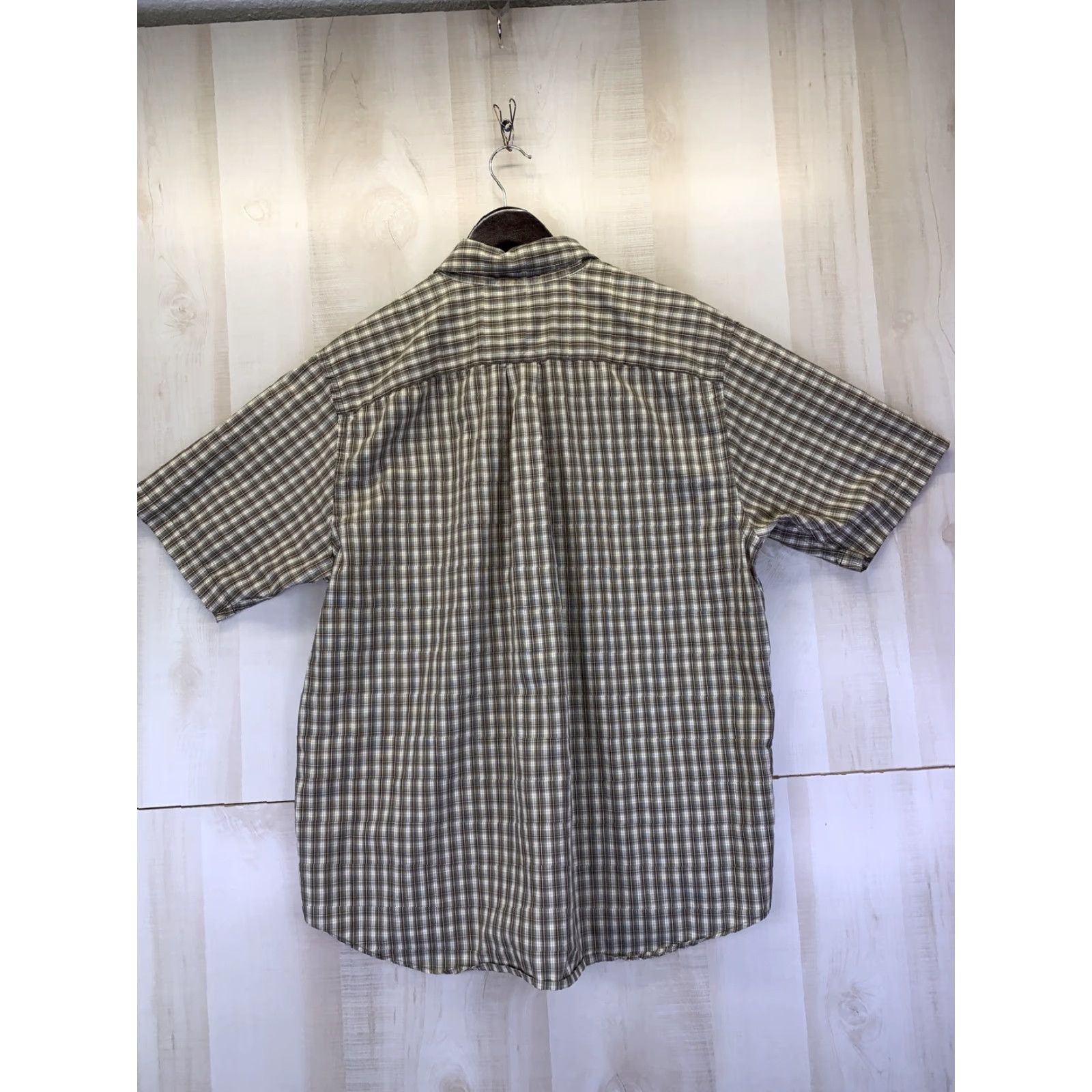 Eddie Bauer Eddie Bauer Shirt Collar Button-Down Short Sleeve Plaid Green Relaxed Fit L Mens Size US L / EU 52-54 / 3 - 5 Thumbnail
