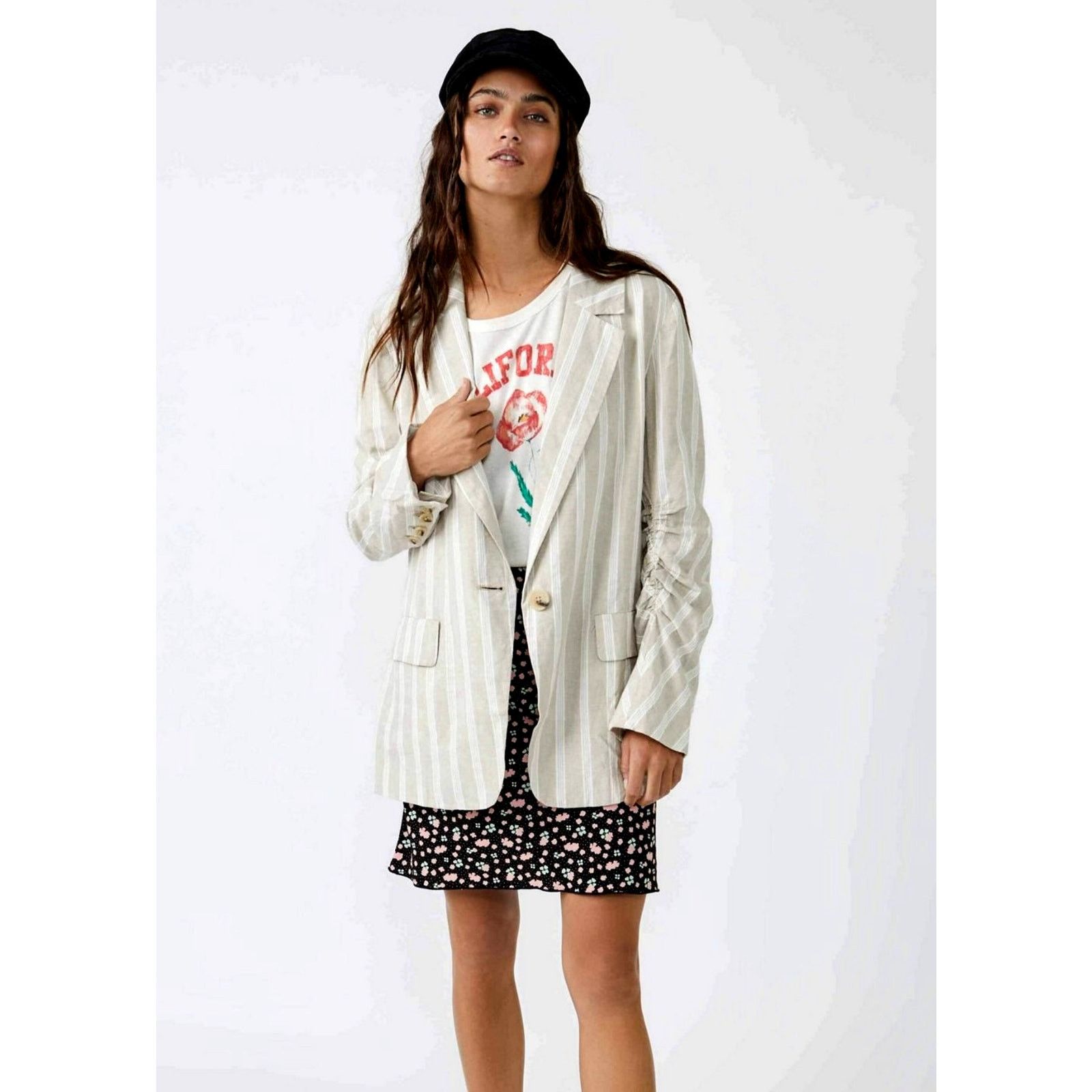 Free People Free People Fern Striped Blazer size M Size M / US 6-8 / IT 42-44 - 2 Thumbnail