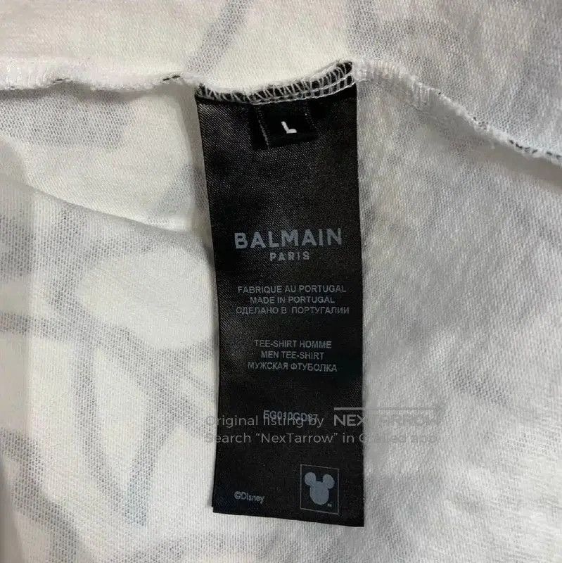 Balmain Balmain White Cotton Men's T-Shirt . Size US L / EU 52-54 / 3 - 4 Thumbnail