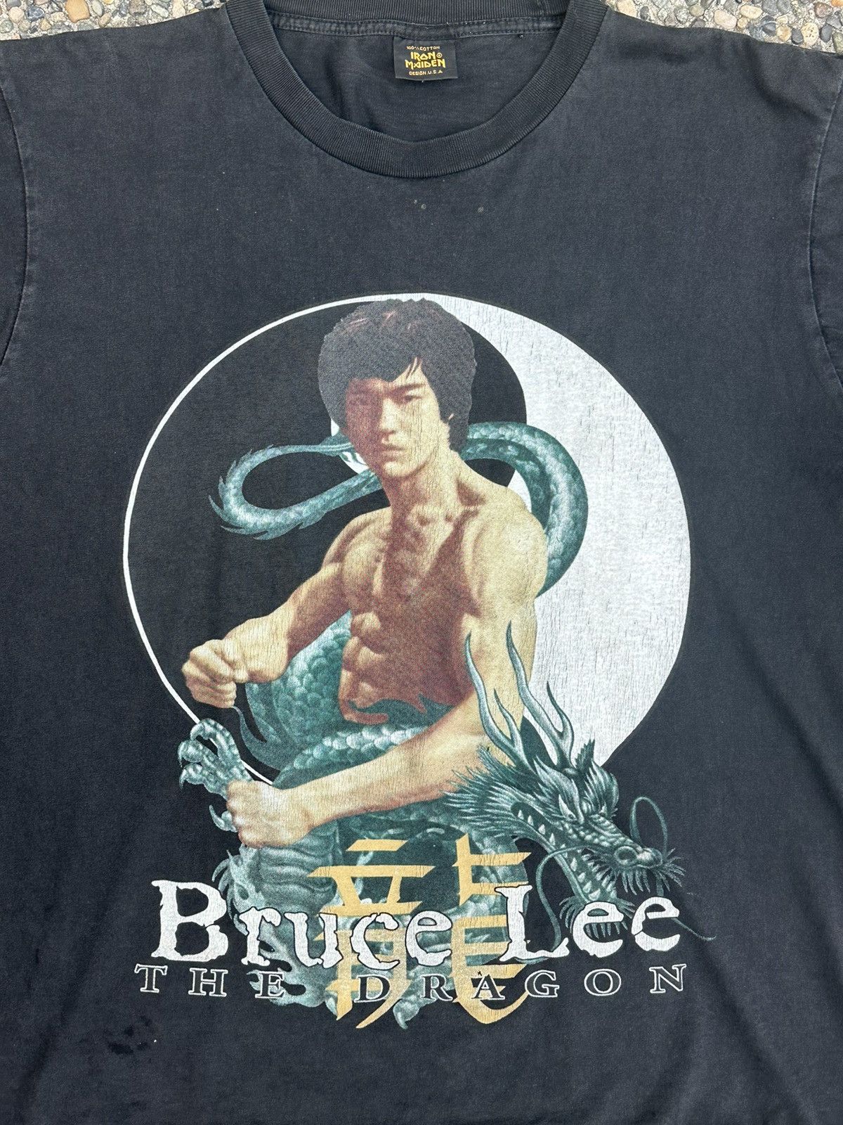 Iron Maiden × Vintage Vintage 90s Bruce Lee tee Size US L / EU 52-54 / 3 - 3 Thumbnail