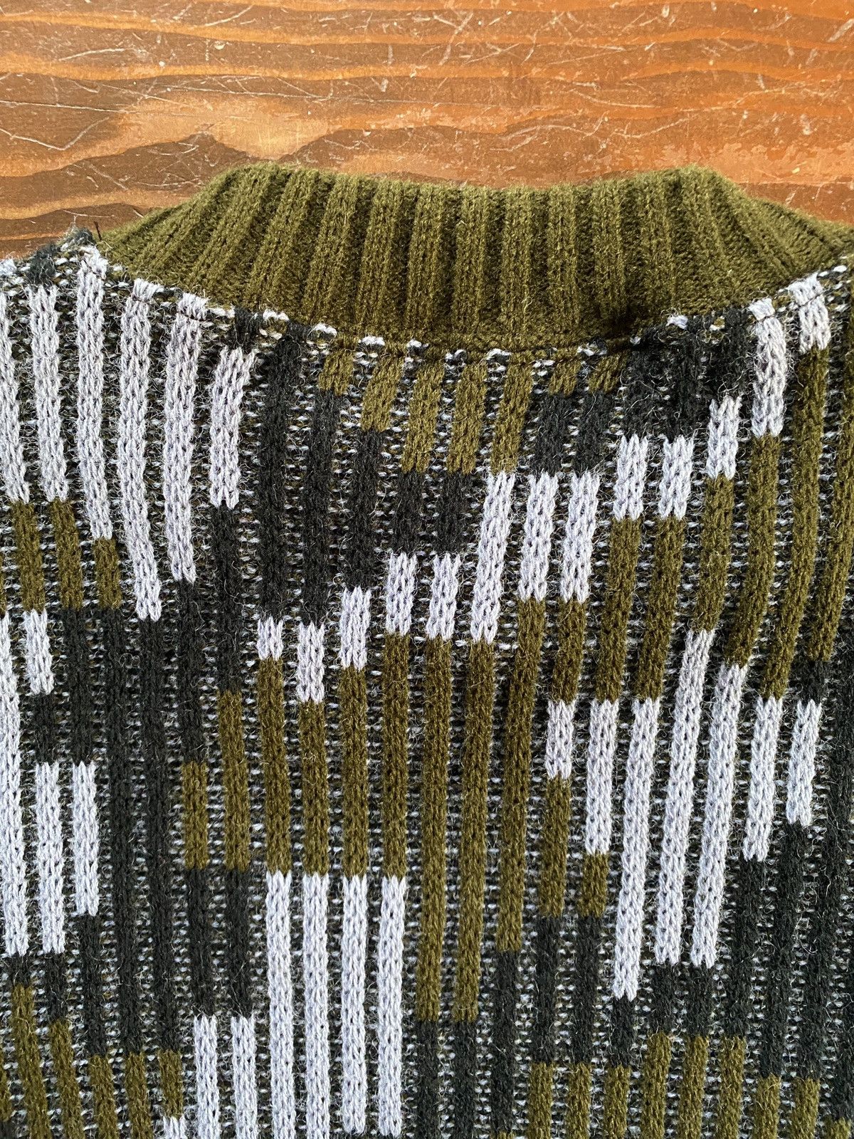 Vintage Vintage 70’s North Cape Brown Black Grey Ribbed Knit Sweater Size US XL / EU 56 / 4 - 11 Thumbnail