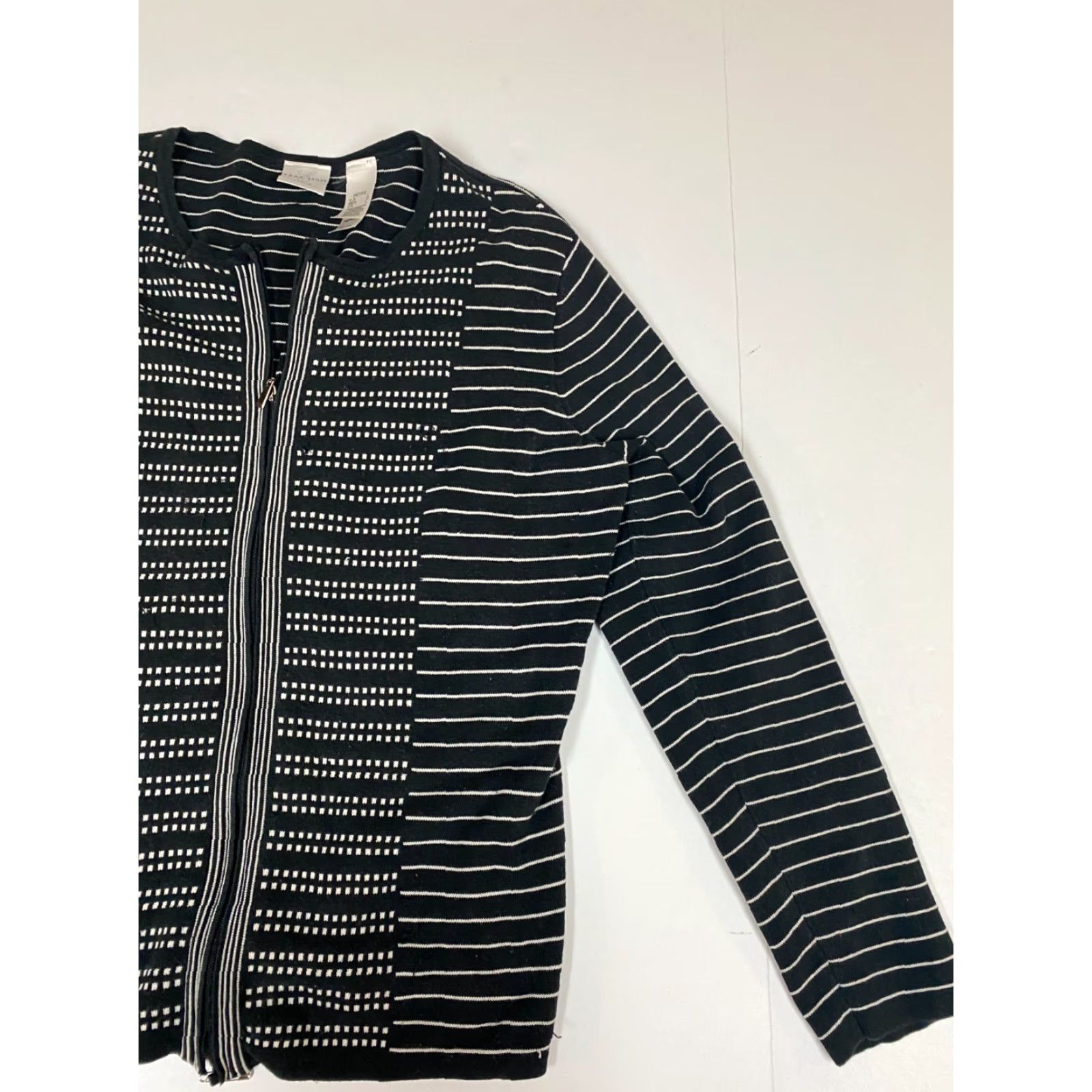 Vintage Emma James Womens Sweater Dolman Sleeve Crew Neck Pullover Petite Black Knit Size L / US 10 / IT 46 - 2 Thumbnail
