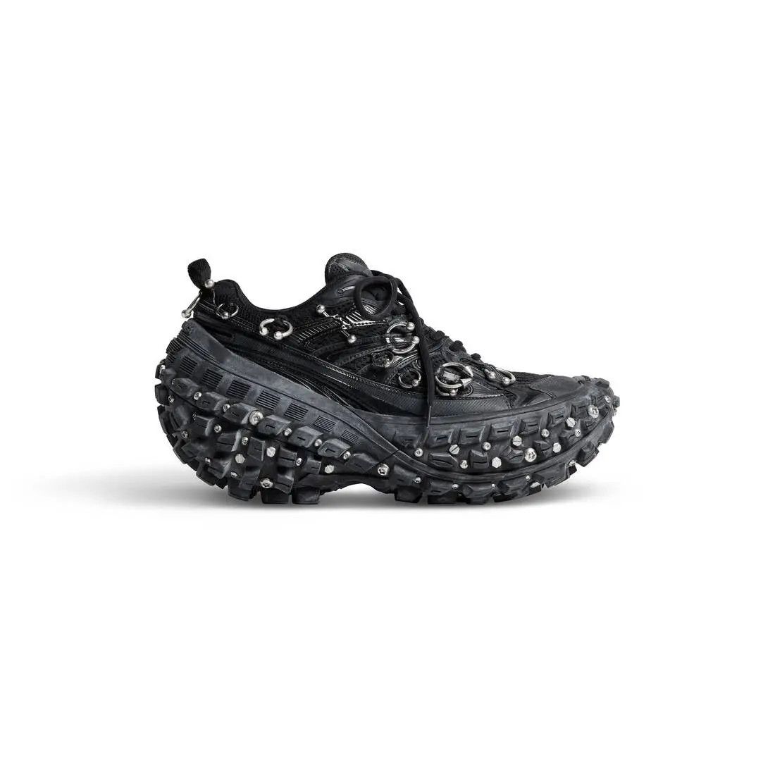 Balenciaga o1w1db11225 Bouncer Screw Sneakers With Piercings in Black Size US 14 / EU 47 - 1 Thumbnail