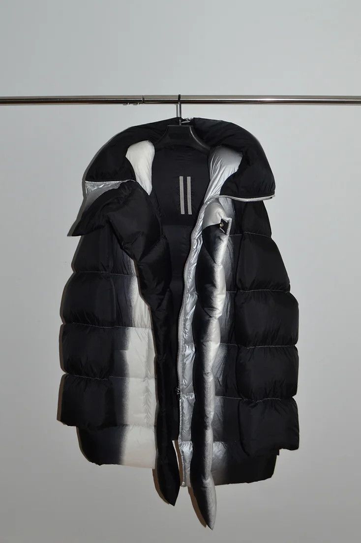 Pre-owned Rick Owens Fw2019 'larry' Gradient Down Secret Parka In Black