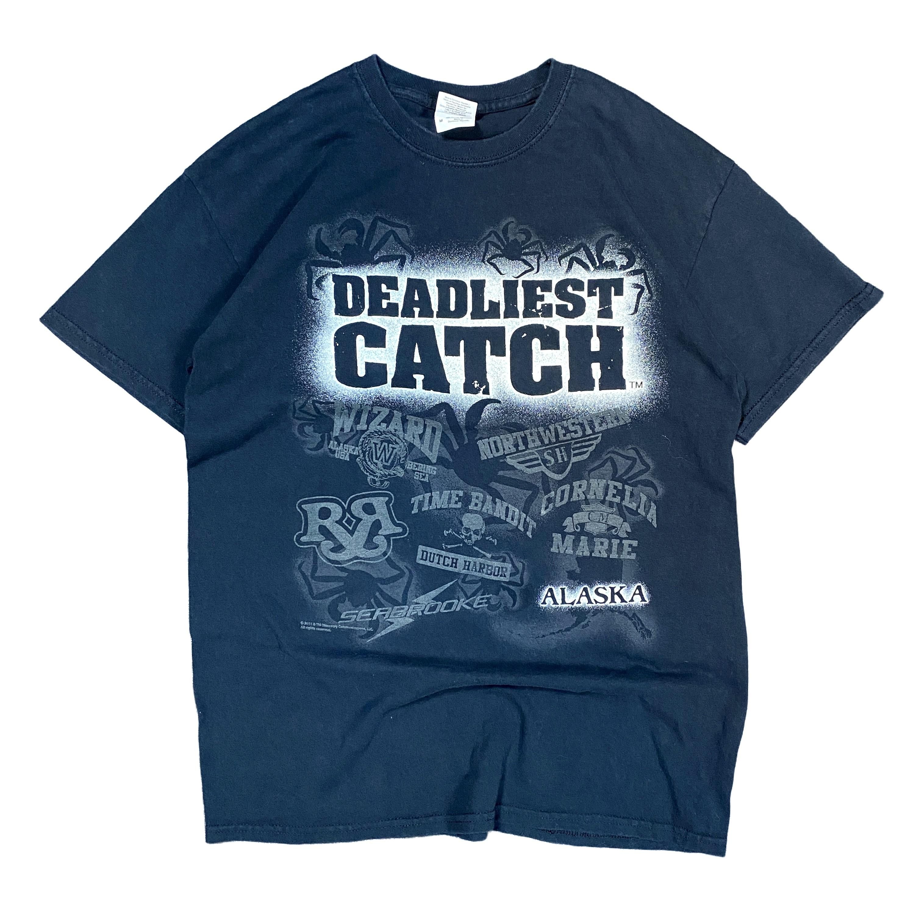 Vintage Vintage Y2K Deadliest Catch Alaska T-Shirt Medium Black Size US M / EU 48-50 / 2 - 1 Thumbnail