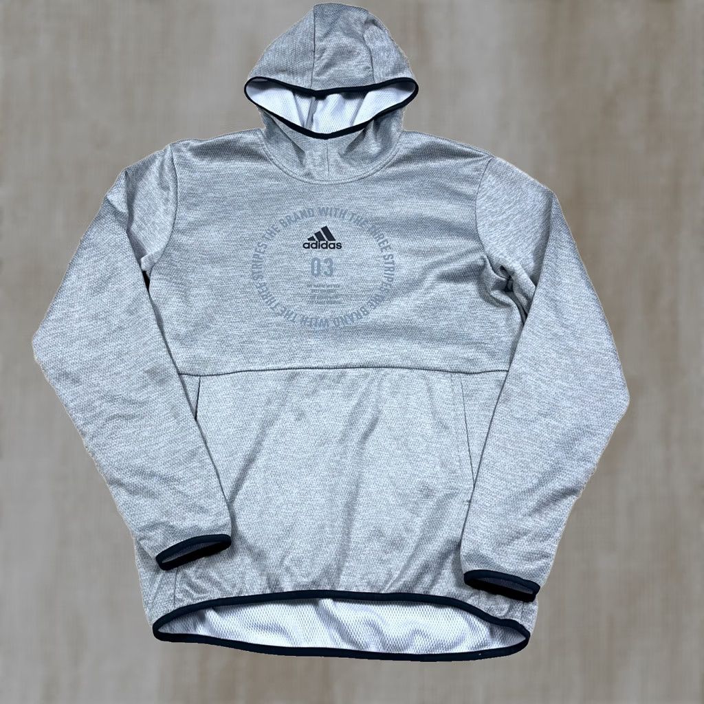 Adidas Adidas Hoodie Men Medium Gray Black Pullover Performance Sweatshirt Active Gym Size US M / EU 48-50 / 2 - 1 Thumbnail