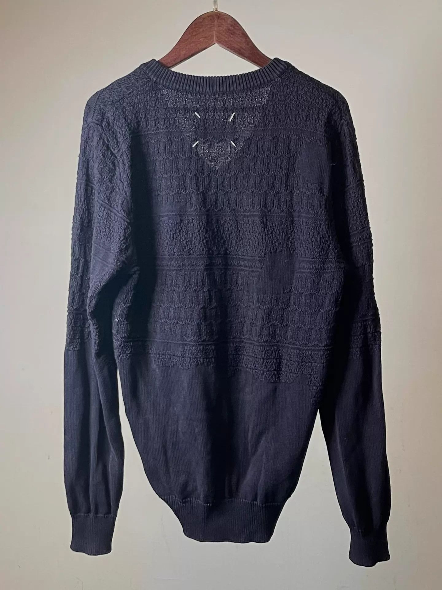 Other Maison Martin Margiela 3M V-neck Irregular Jacquard Knit 46 Size US S / EU 44-46 / 1 - 7 Thumbnail