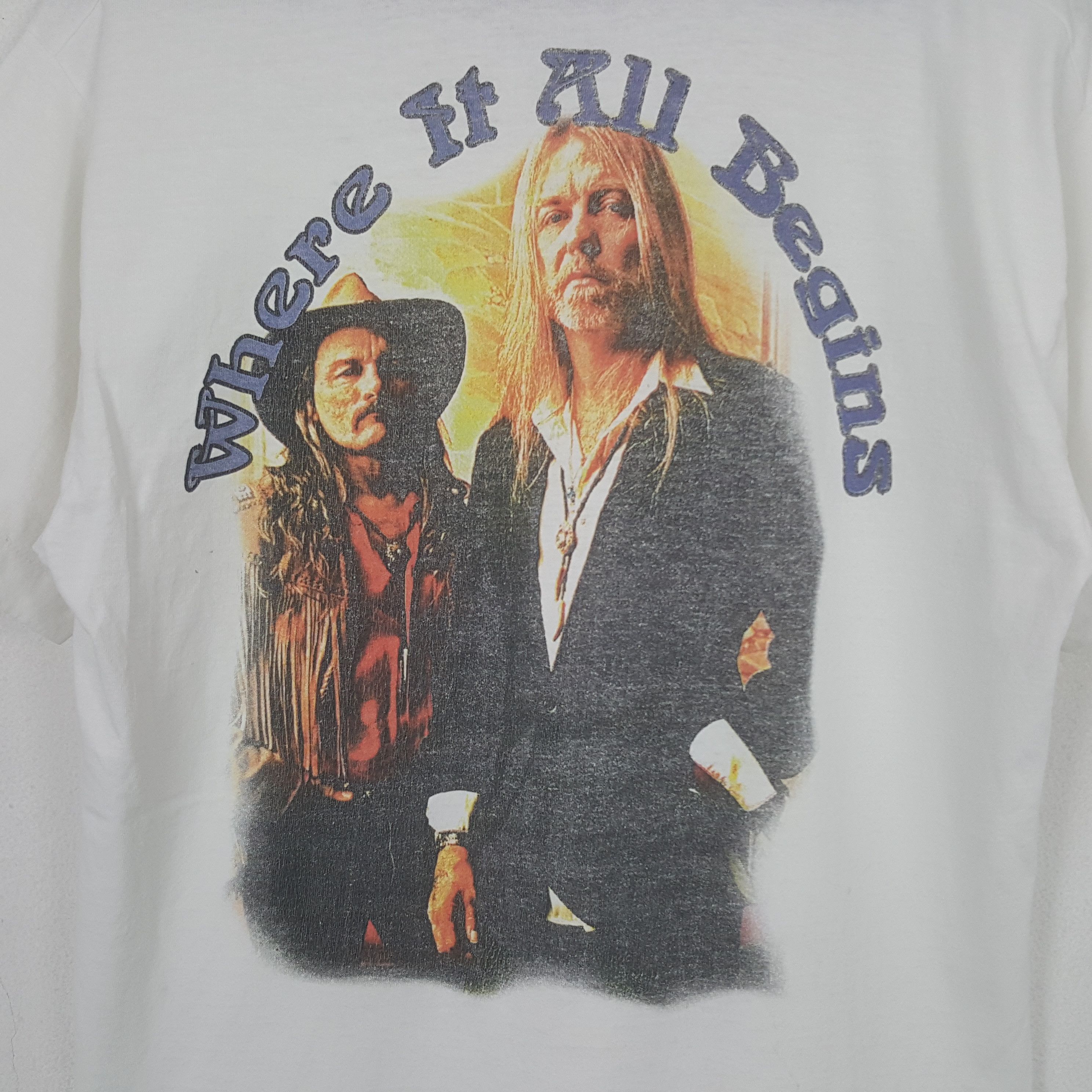 Band Tees Vintage The Allman Brothers Band Distressed T-shirt Size US L / EU 52-54 / 3 - 2 Thumbnail