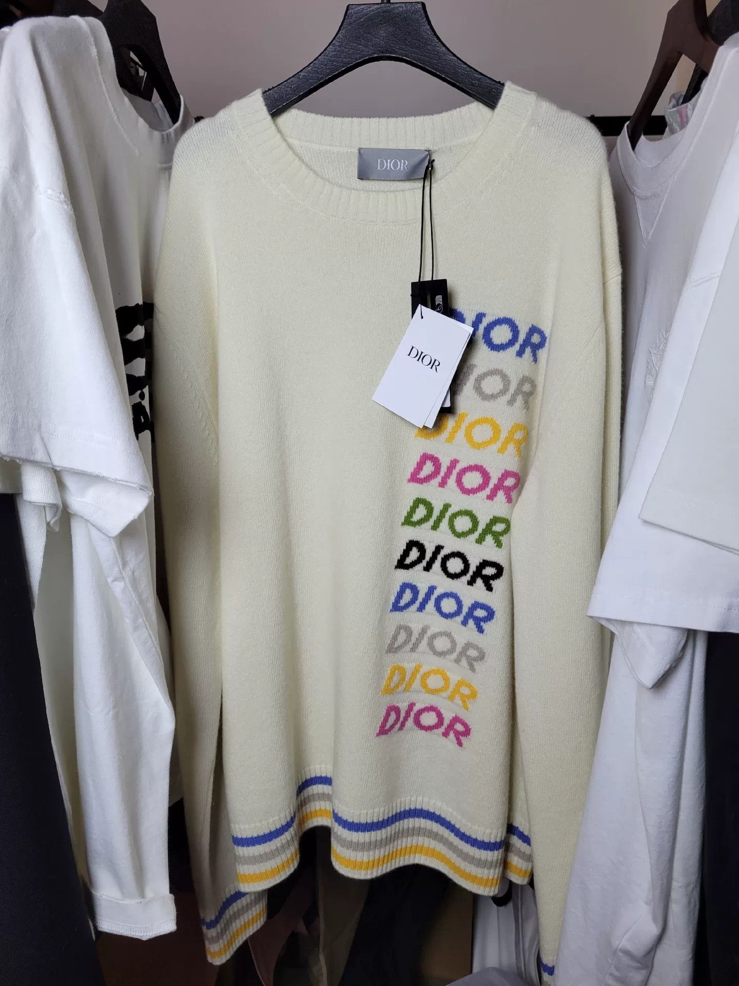 Dior Dior Rainbow Logo Sweater Size US XL / EU 56 / 4 - 1 Thumbnail