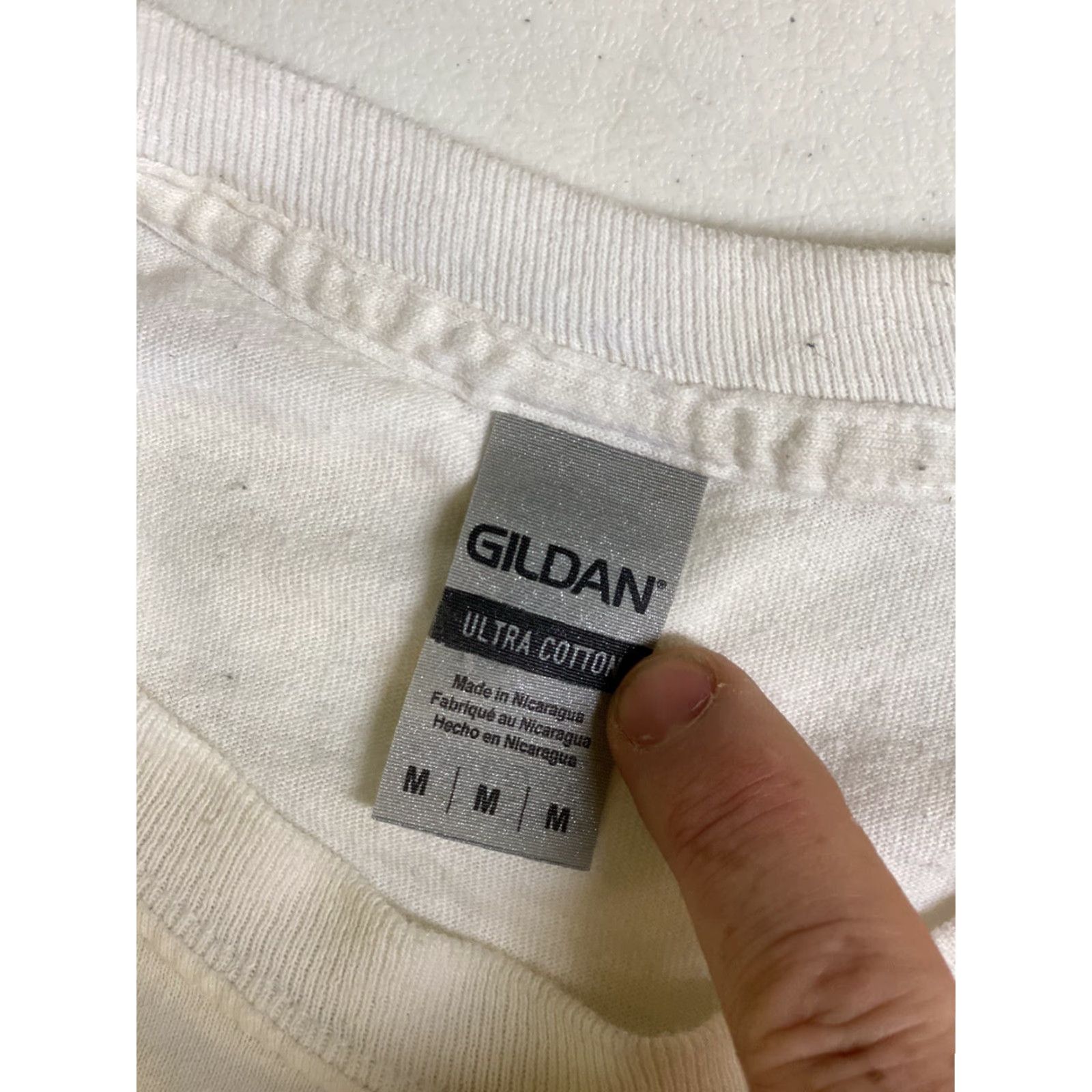 Gildan Gildan Mens Bates Football Long Sleeve T-Shirt College White M Medium Regular Crew Neck Shirt Mens Size US M / EU 48-50 / 2 - 4 Thumbnail