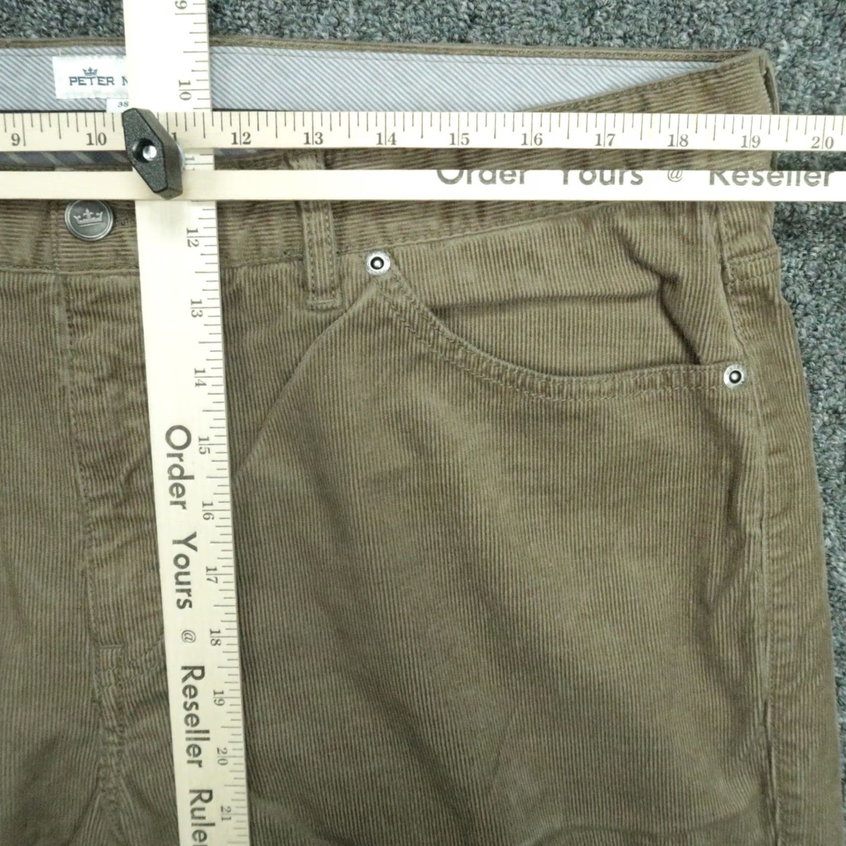 Peter Millar Peter Millar Pants Men 38x34 Green Superior Corduroy 5-Pocket Chino Straight Slim? (note: cannot assume) Size US 38 / EU 54 - 7 Thumbnail