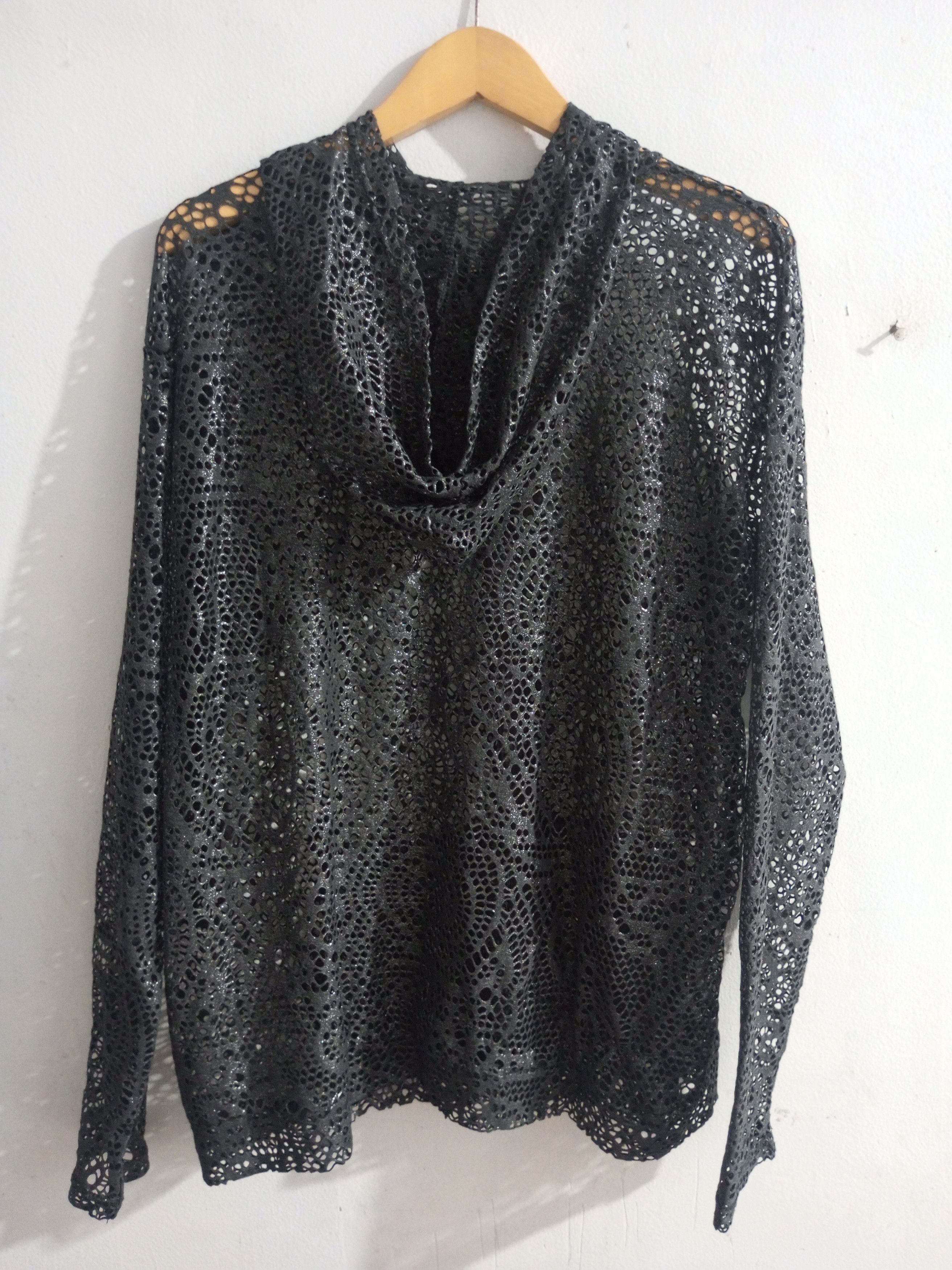 20471120 Vintage japanese mesh zipper hoodie Size US XL / EU 56 / 4 - 8 Thumbnail
