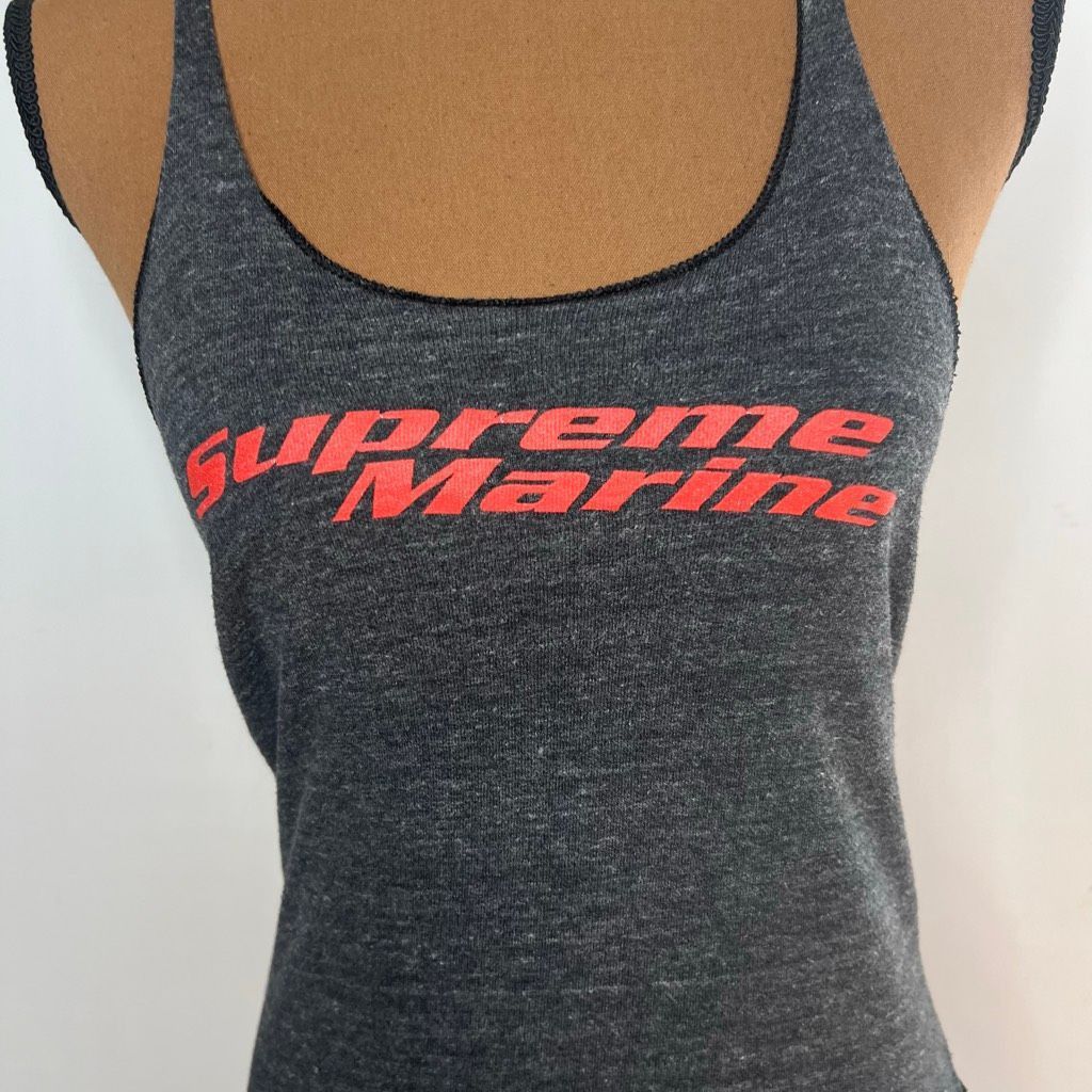Supreme Supreme Marine Scoop Neck Racerback Tank Top Dark Heathered Size S / US 4 / IT 40 - 2 Thumbnail