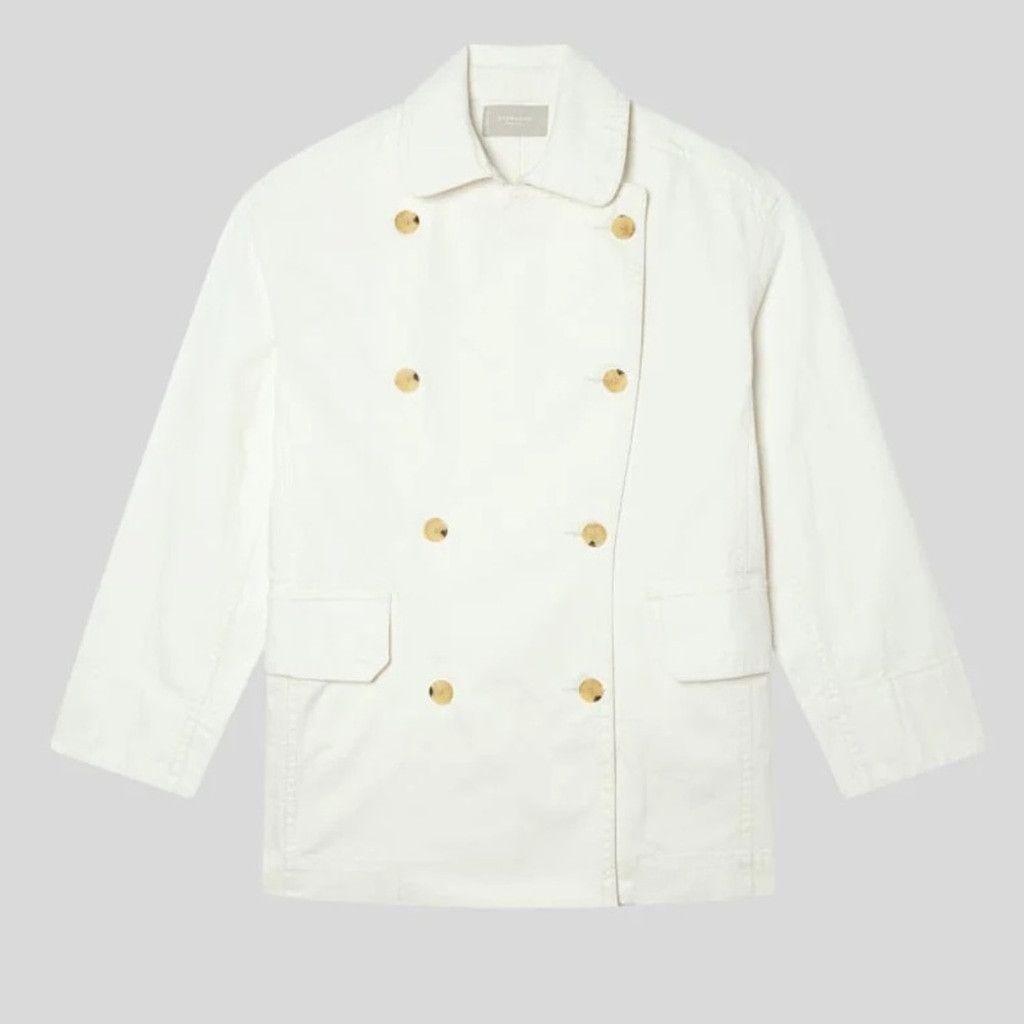 Everlane Everlane Ivory Organic Cotton Herringbone Twill Jacket US S Size S / US 4 / IT 40 - 5 Thumbnail
