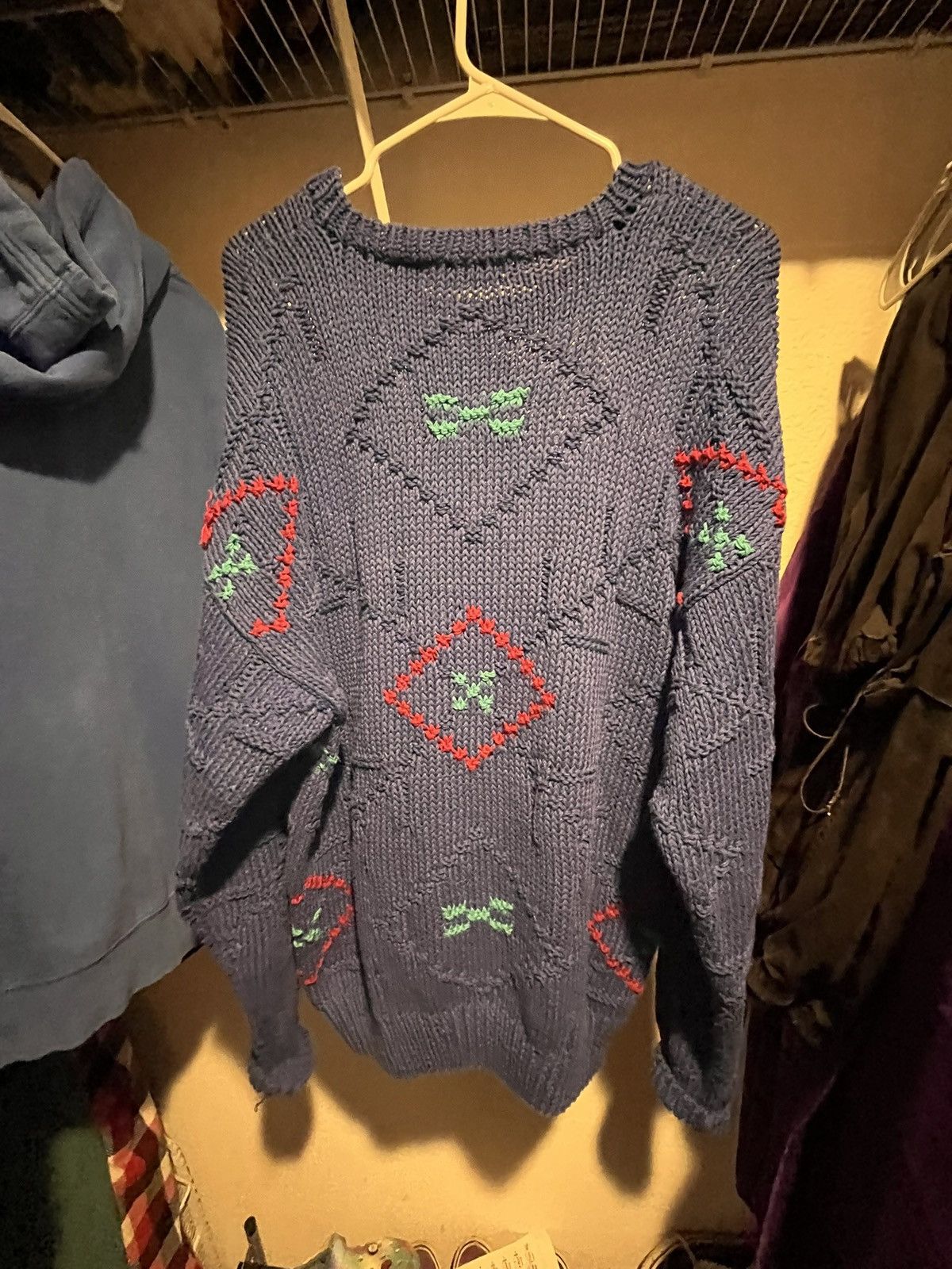 Liz Claiborne blue Liz Claiborne hand knit sweater Size US L / EU 52-54 / 3 - 2 Thumbnail