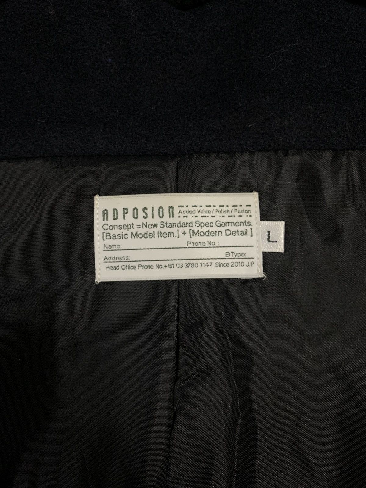 Japanese Brand Japanese Brand ADPOSION Wool Blend Navy Hooded Jacket Size US M / EU 48-50 / 2 - 15 Thumbnail