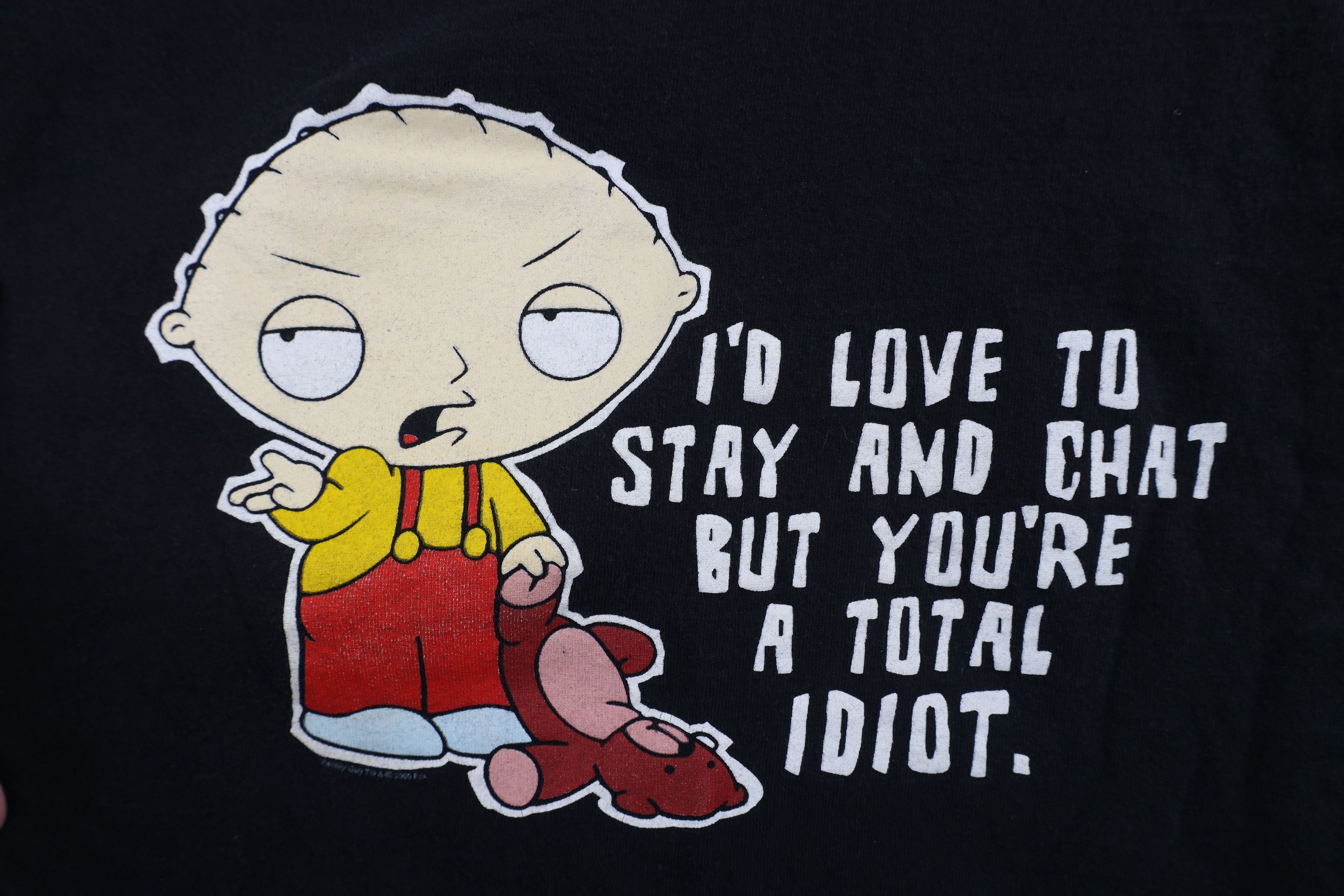 Vintage Vintage Y2K 2005 Family Guy Stewie You're An Idiot T-Shirt Size US M / EU 48-50 / 2 - 4 Thumbnail
