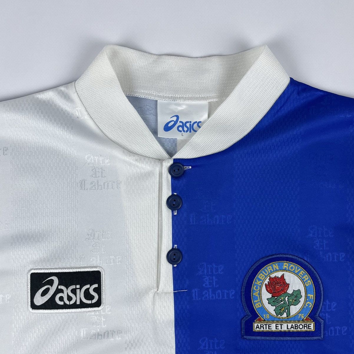 Asics Vintage Asics Blackburn Rovers 1996/98 Home Soccer Jersey Size US L / EU 52-54 / 3 - 4 Thumbnail