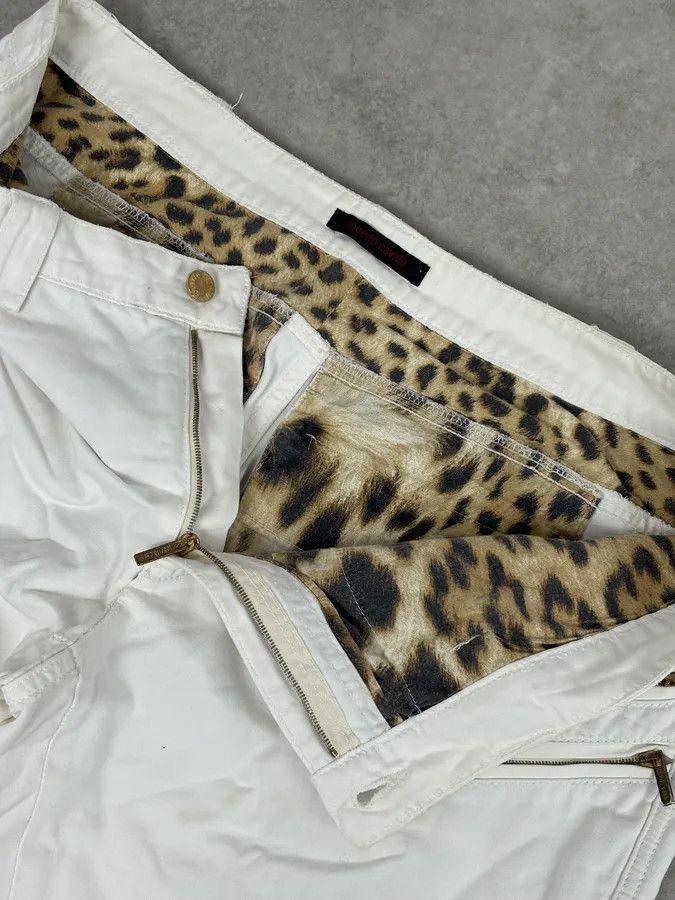 Roberto Cavalli AW2003 Roberto Cavalli White Biker Chinos Pants Size US 34 / EU 50 - 10 Thumbnail