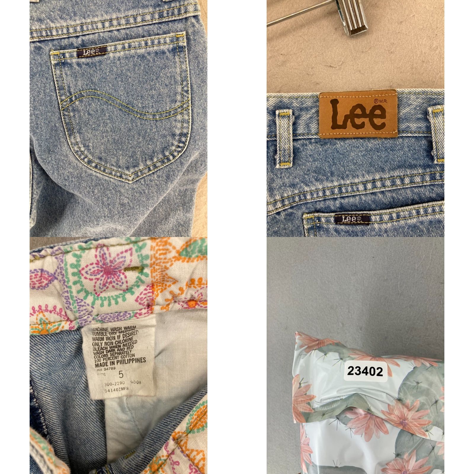 Lee VINTAGE Lee Womens Jeans 5 Blue Hi Rise Mom Tapered Embroidered 90s Size 27" / US 4 / IT 40 - 8 Thumbnail