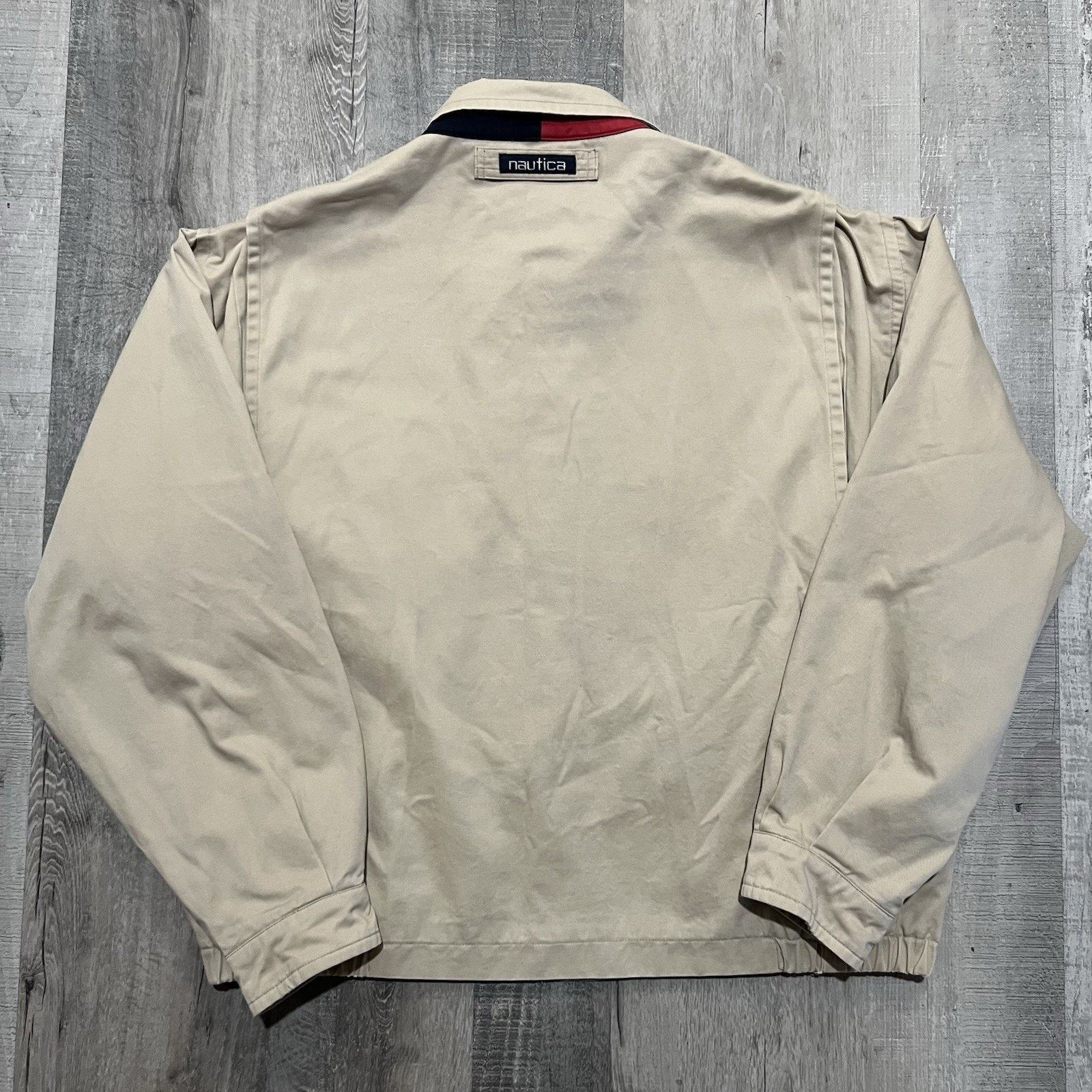 Nautica VTG Nautica Bi Swing Bomber Jacket 90s Beige Multicolor Size US L / EU 52-54 / 3 - 2 Thumbnail