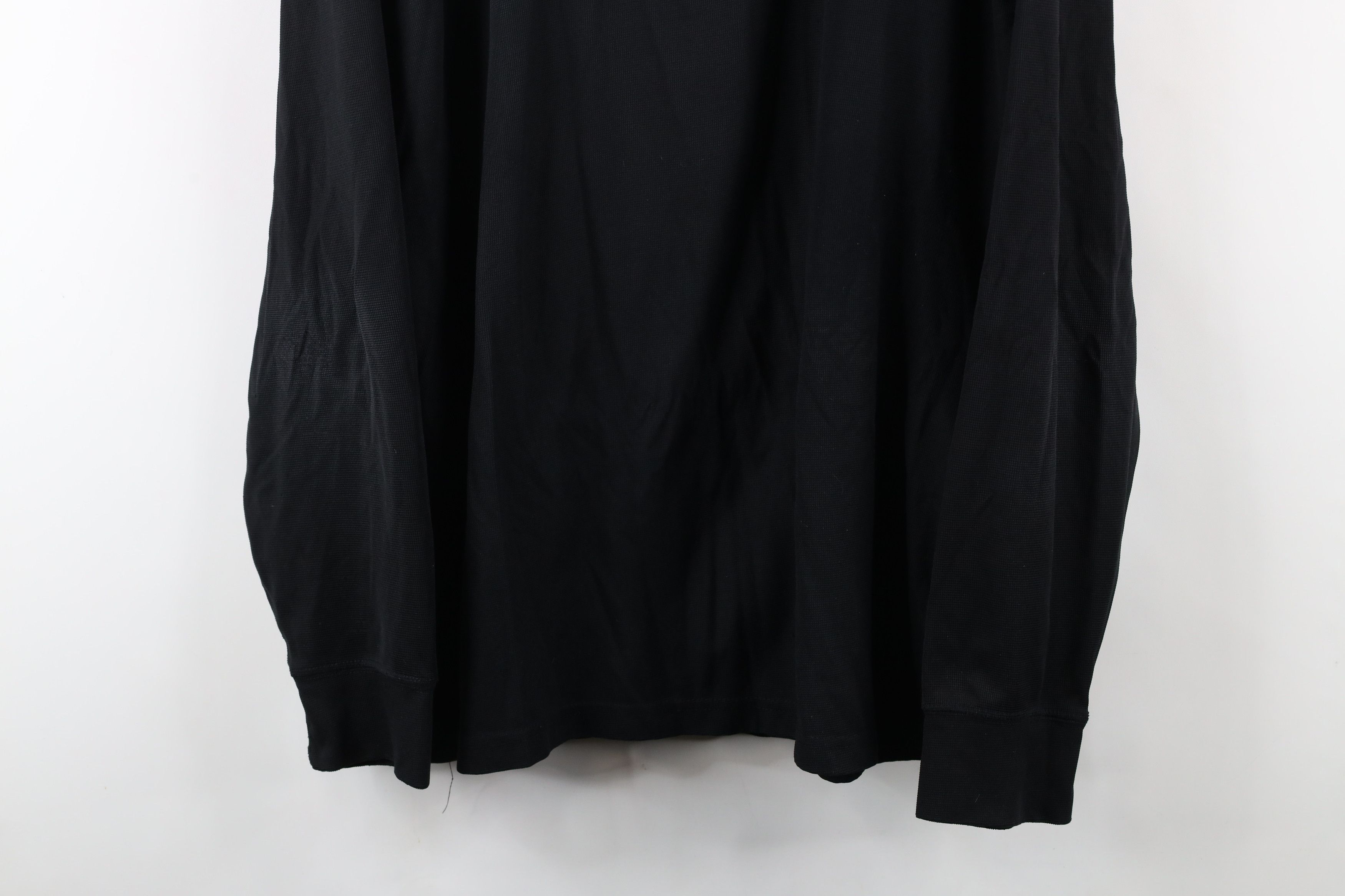 Vintage Vintage 90s Streetwear Blank Knit Mock Neck T-Shirt Black Size US XL / EU 56 / 4 - 3 Thumbnail