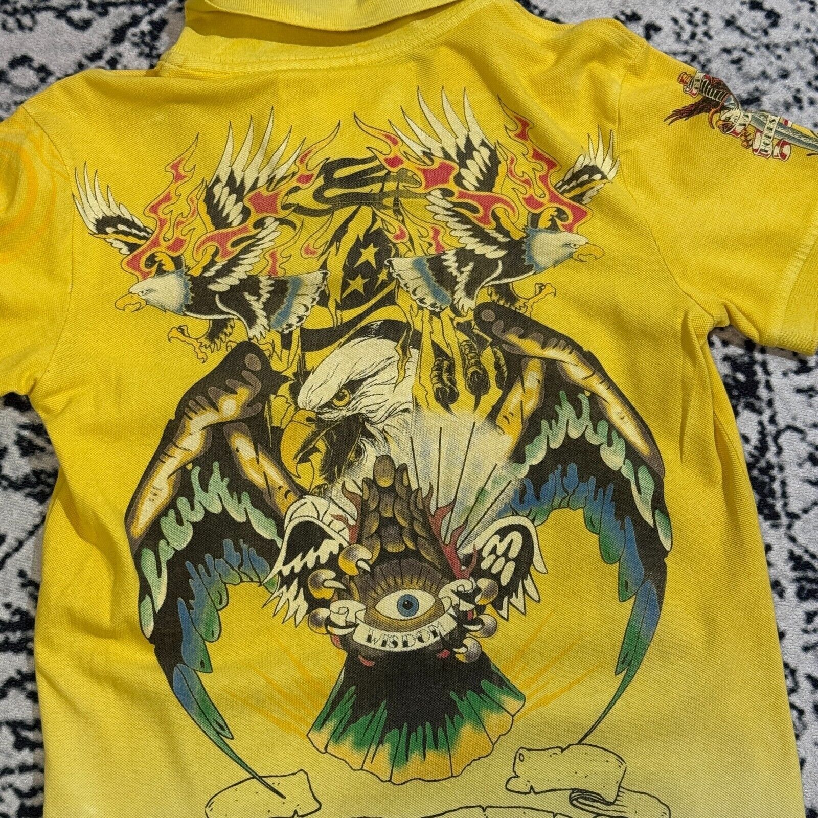 Ed Hardy × Vintage Cipo&Baxx Yellow Cotton Polo Shirt Size M Ed Hardy Christian Size US M / EU 48-50 / 2 - 6 Thumbnail