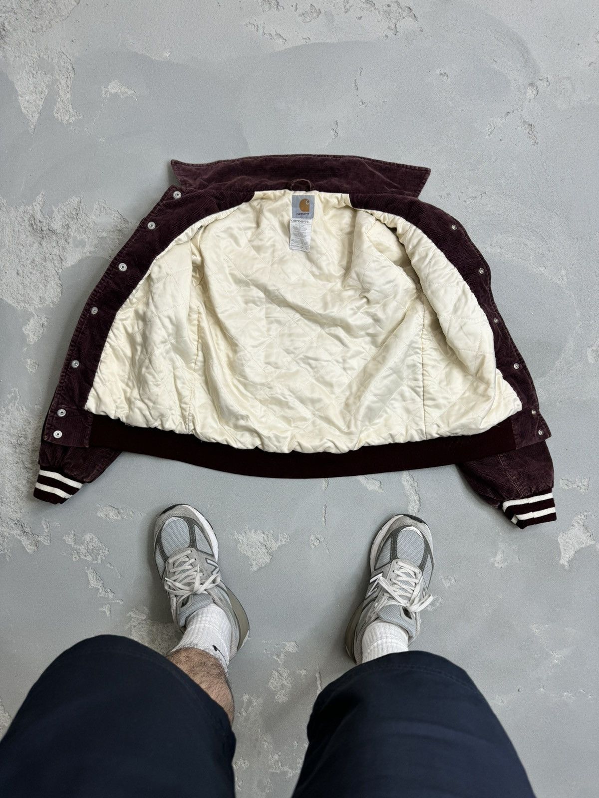 Carhartt Carhartt FW 2010 Logo Corduroy Velvet Varsity Bomber Jacket Size US S / EU 44-46 / 1 - 6 Thumbnail