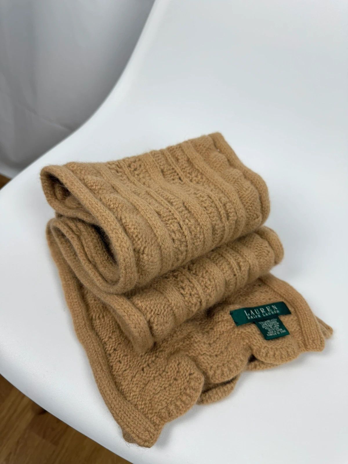 Lauren Ralph Lauren Lauren Ralph Lauren Wool Structured Knit Scarf Size ONE SIZE - 1 Thumbnail