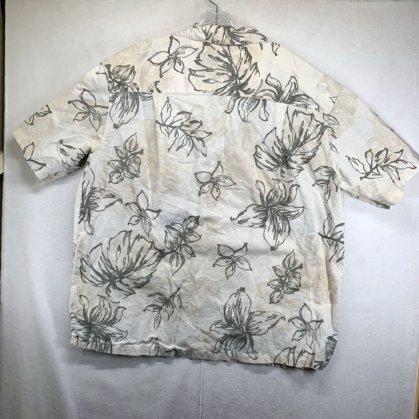 Panama Jack Panama Jack Hawaiian Shirt 2XL Beige Floral Button-Up Short Sleeve Mens 80s 90s Tropical Size US XXL / EU 58 / 5 - 2 Thumbnail