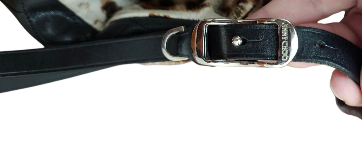 Jimmy Choo Jimmy Choo Animal Print Hobo Bag Fur & Leather Designer Size ONE SIZE - 12 Thumbnail