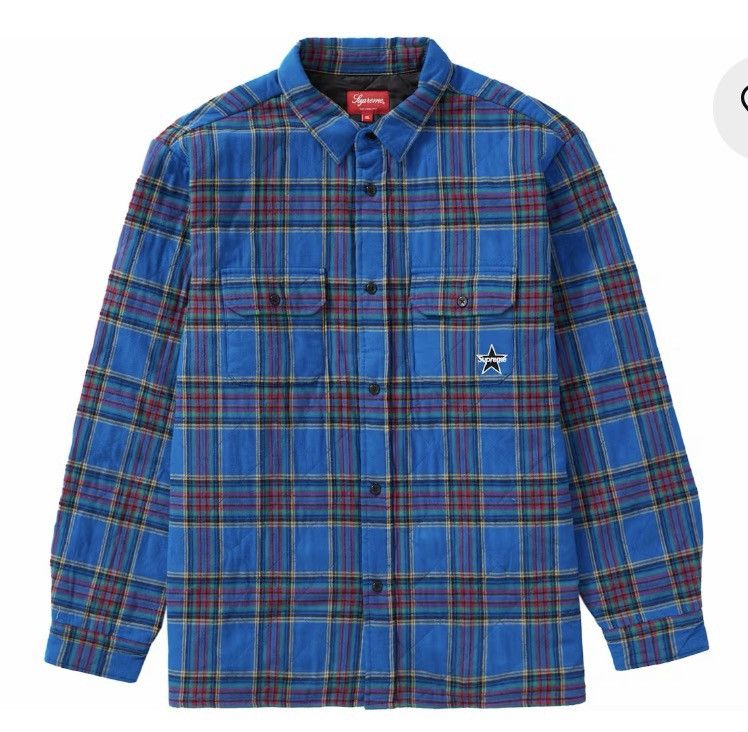 Supreme Supreme Arc Logo Quilted Flannel Shirt | Grailed