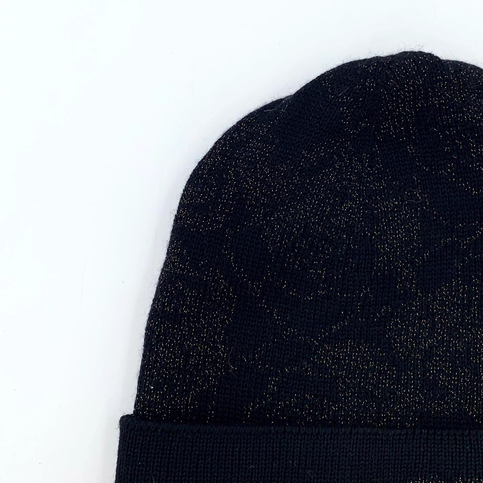 Chanel Chanel Black Camellia Logo Wool Beanie 47cm 99% New Size ONE SIZE - 5 Thumbnail