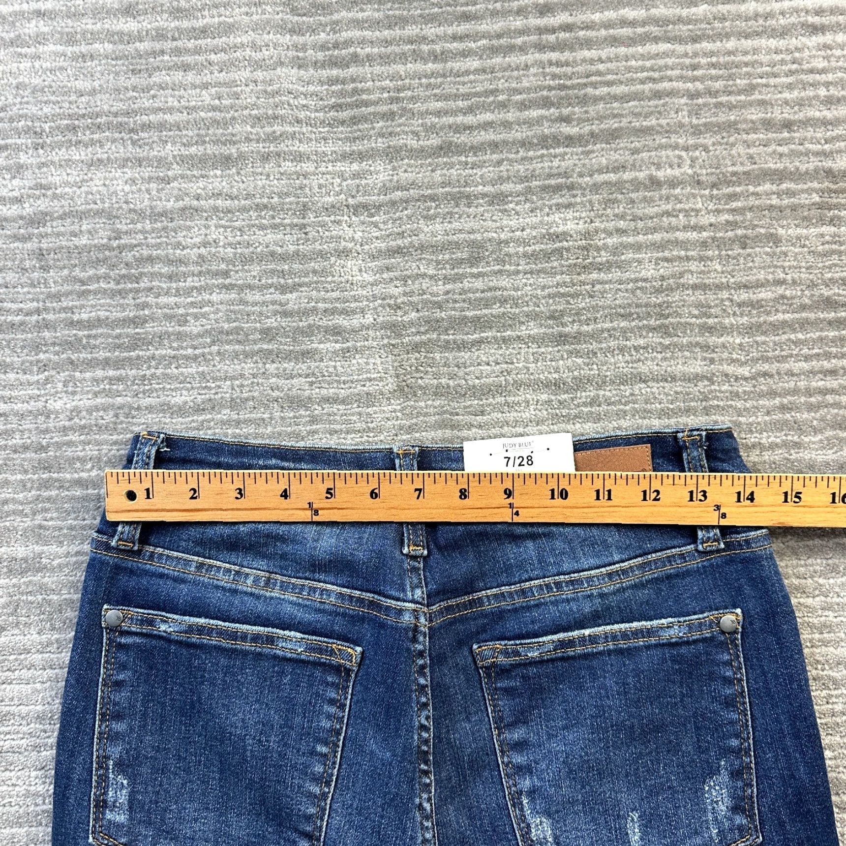 Denime Judy Blue Jeans Womens 7 28x32 Blue Denim Slim Bootcut Size 28" / US 6 / IT 42 - 7 Thumbnail
