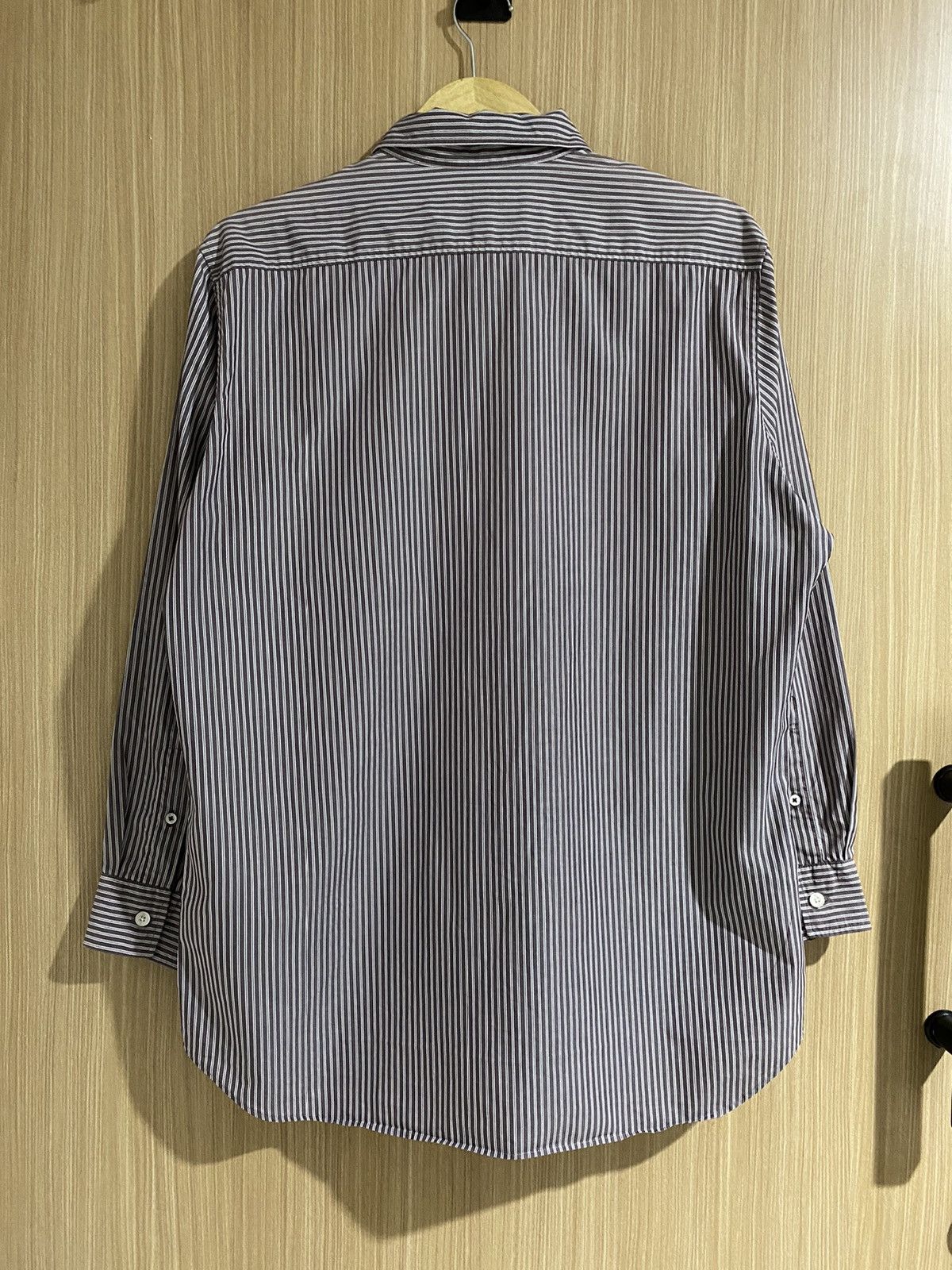 Burberry × Japanese Brand Burberry london white and soft lilac stripe button up Size US L / EU 52-54 / 3 - 8 Thumbnail