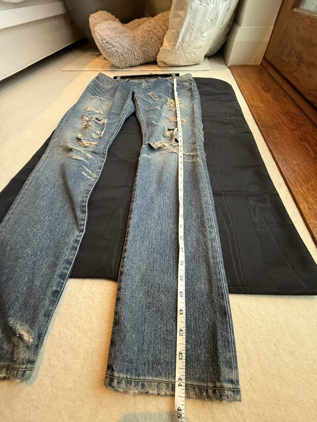 Saint Laurent Paris FW13 Holy Grail Saint Laurent crash Hedi jeans 36 skinny d02 Size US 36 / EU 52 - 9 Thumbnail