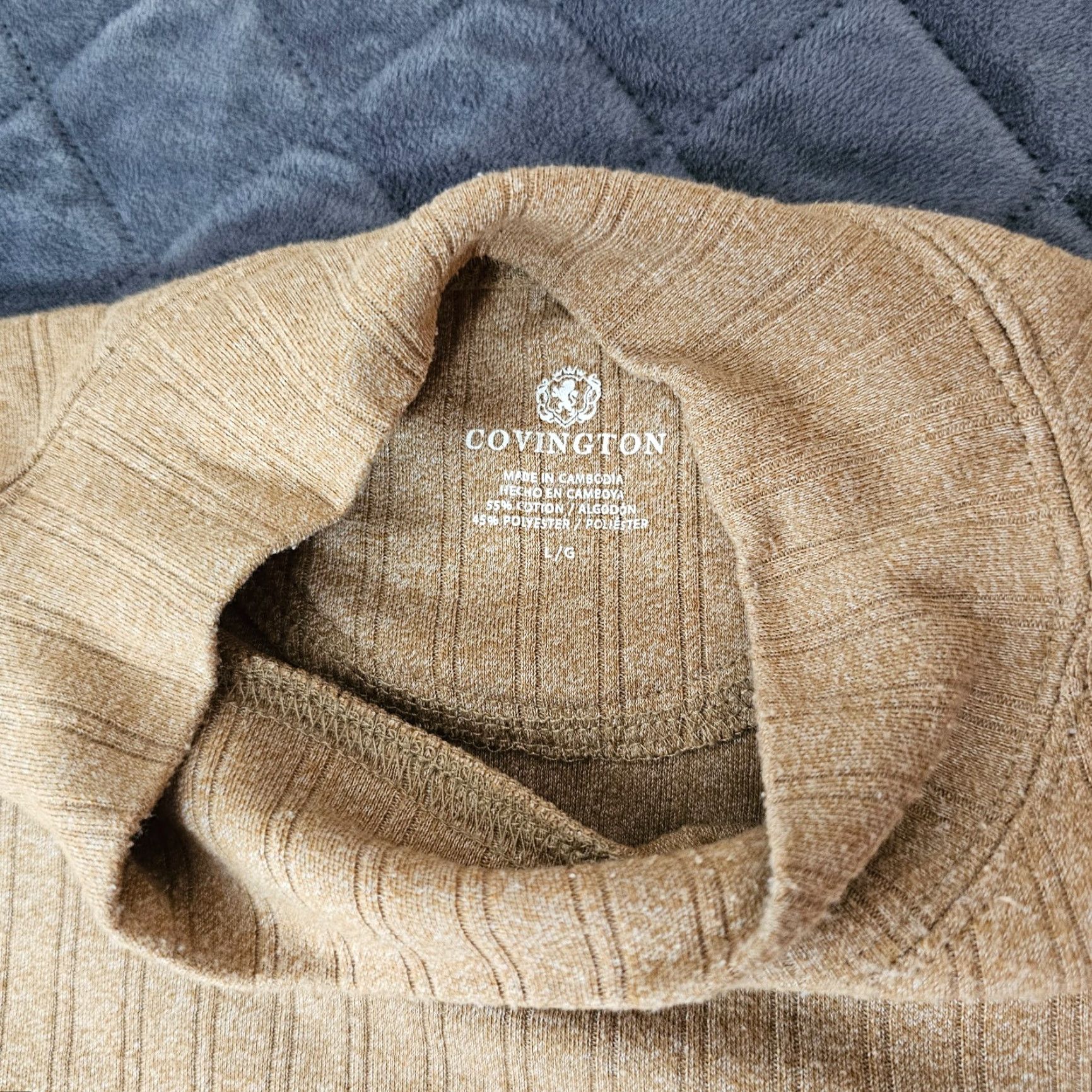 Vintage Covington Sweater Men's L Brown High Neck Long Sleeve Pullover Ribbed Knit Cotton Solid Vintage No Size US L / EU 52-54 / 3 - 2 Thumbnail