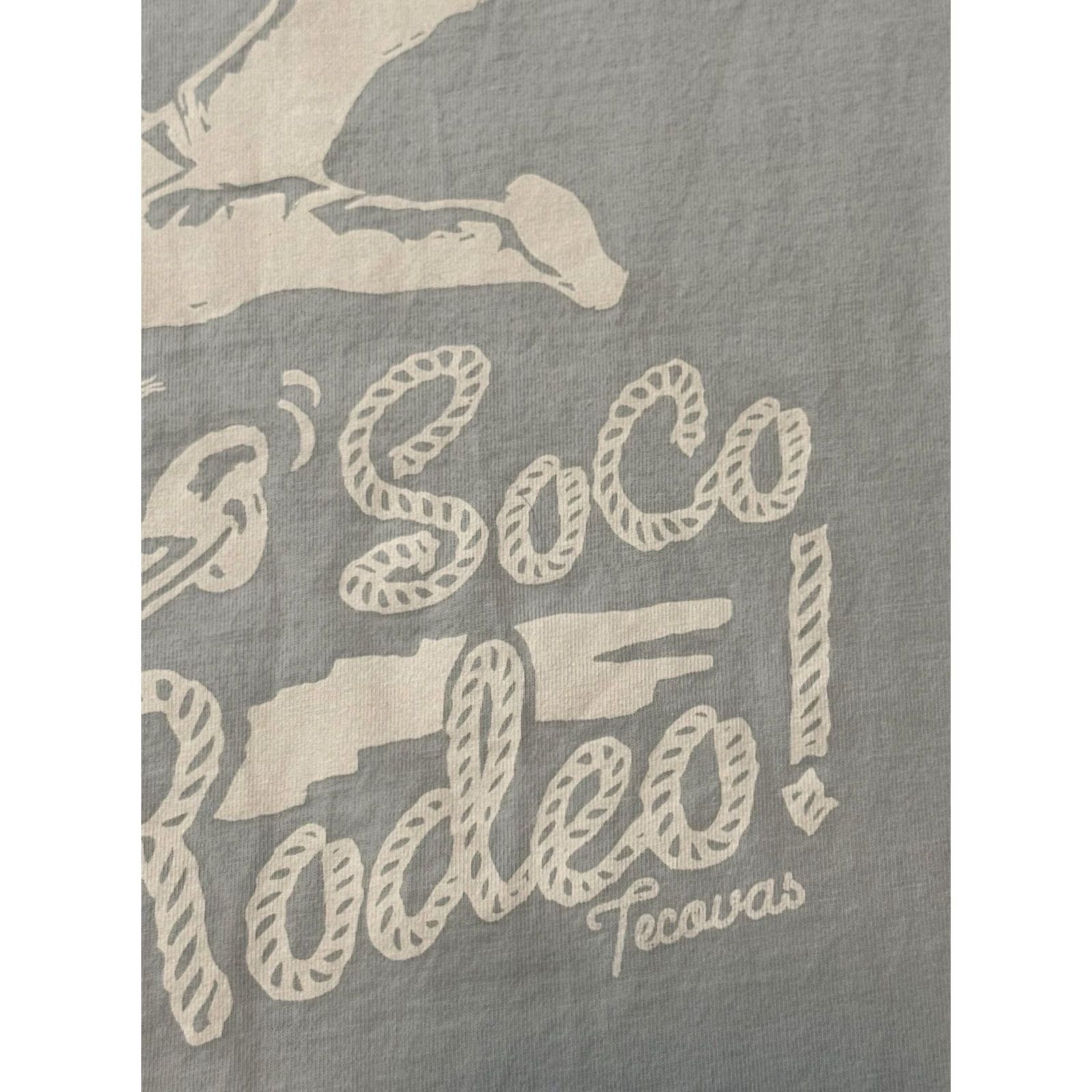 Tecovas Tecovas SoCo Rodeo Shirt Medium M Blue Cotton Graphic Print Western Cowboy Logo T-Shirt Mens Size US M / EU 48-50 / 2 - 4 Thumbnail