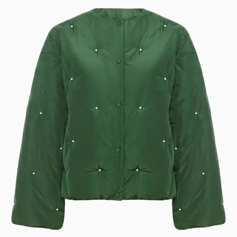 Sleeper NWT SLEEPER Puffer Jacket in Green with Pearl - Size S/M Size S / US 4 / IT 40 - 2 Thumbnail