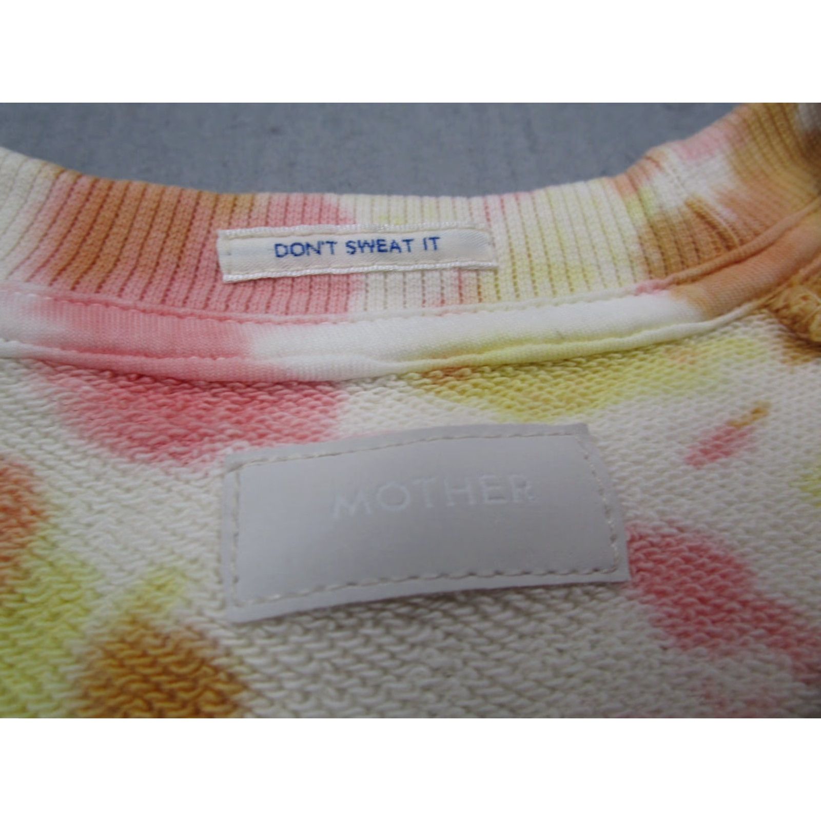 MOTHER Vintage Mother Women’s Yellow Tie Dye Sweatshirt XS Pullover Crew Neck All Seasons Casual Size XS / US 0-2 / IT 36-38 - 2 Thumbnail