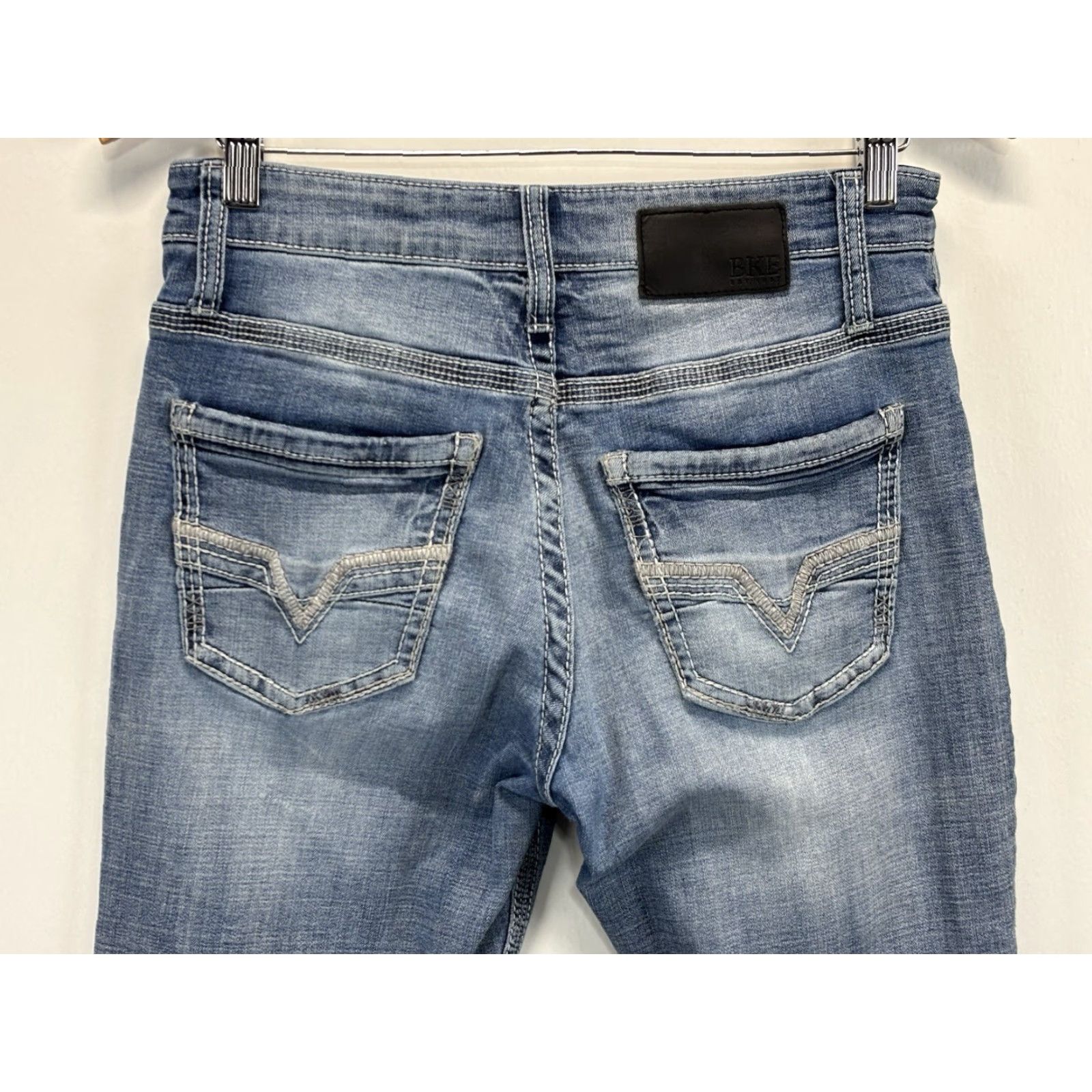 BKE BKE Jake Straight Fit Jeans Medium Wash Western Style 30x32 30x31 Whiskering Mens Jeans Regular Denim Cotton Blend 5-Pocket Design Size US 30 / EU 46 - 4 Thumbnail