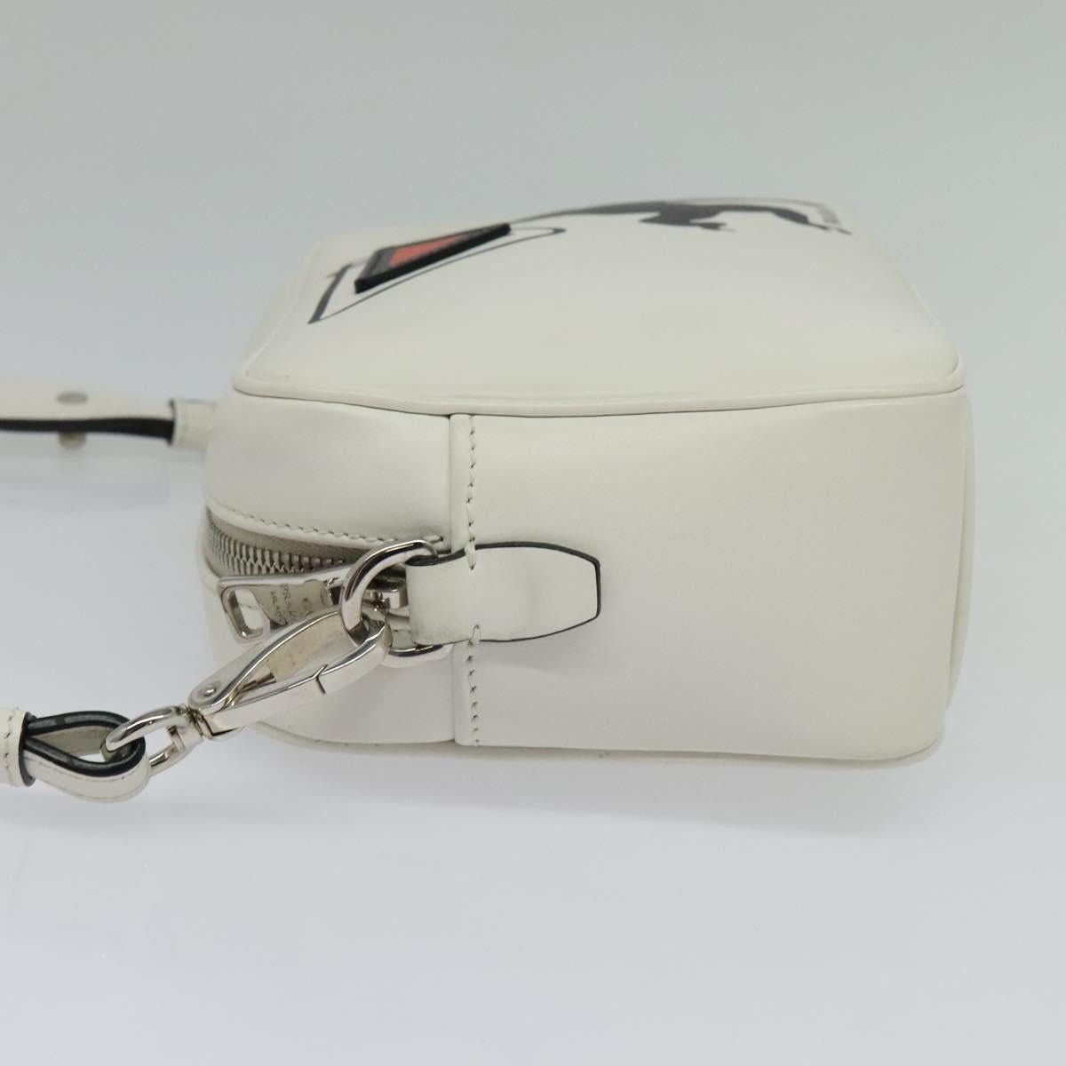 Prada PRADA Shoulder Bag Leather White Silver Size ONE SIZE - 4 Thumbnail