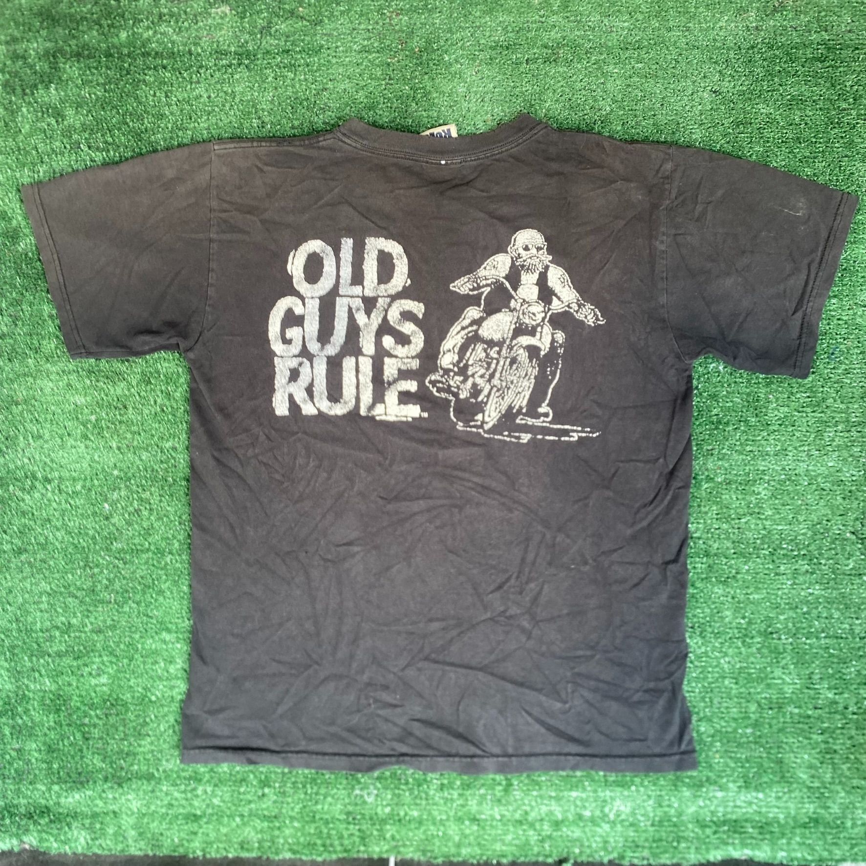 Vintage Vintage Y2K Old Guys Rule Shirt Biker Motorcycle Dad Tee Size US M / EU 48-50 / 2 - 1 Thumbnail
