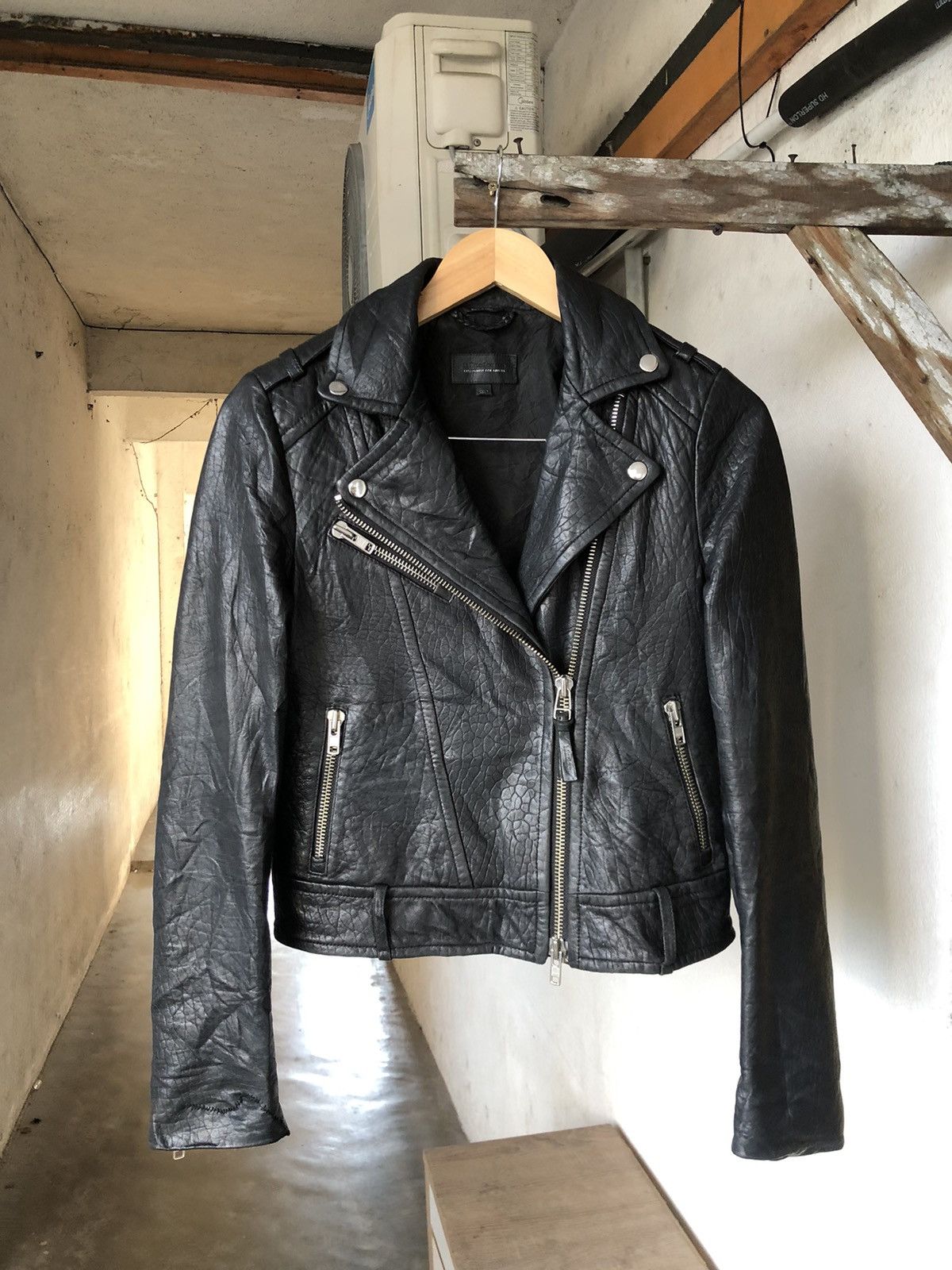 Mackage Mackage Punk Distressed Leather Biker Jacket Size XS / US 0-2 / IT 36-38 - 4 Thumbnail